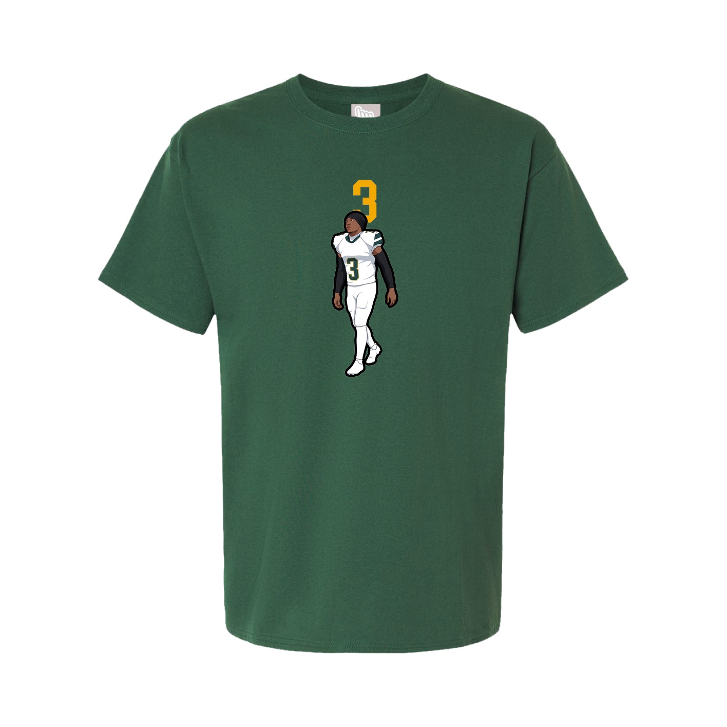Youth Tee — Number Top in Green