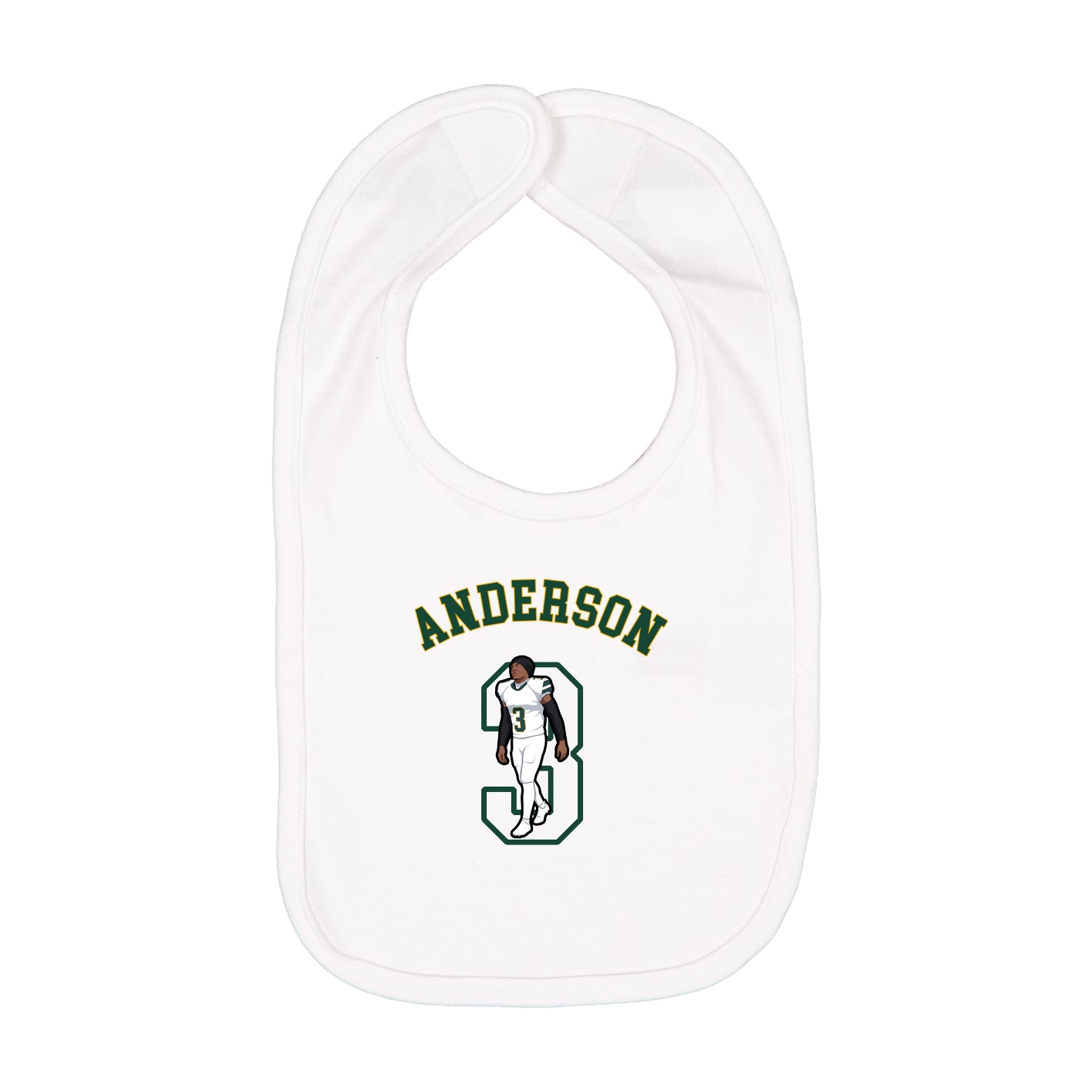 Infant Bib — Shirsey Arch in White