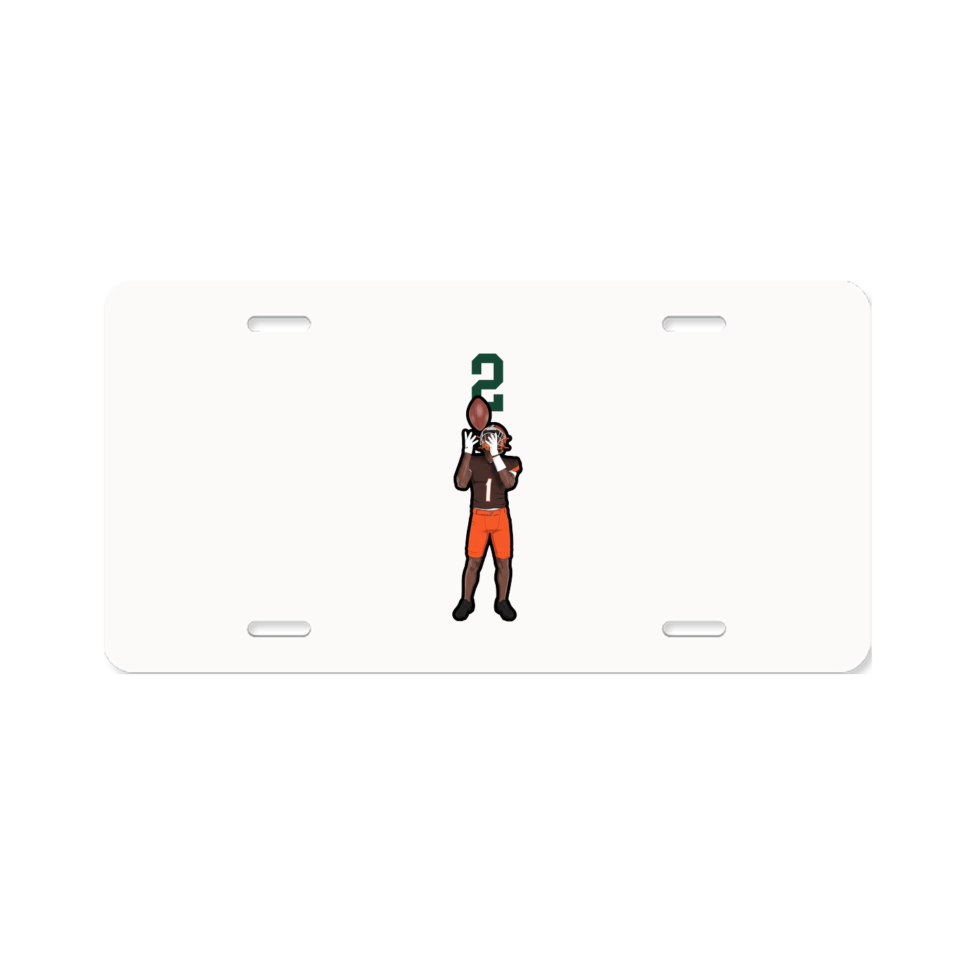 License Plate — Number Top in Classic