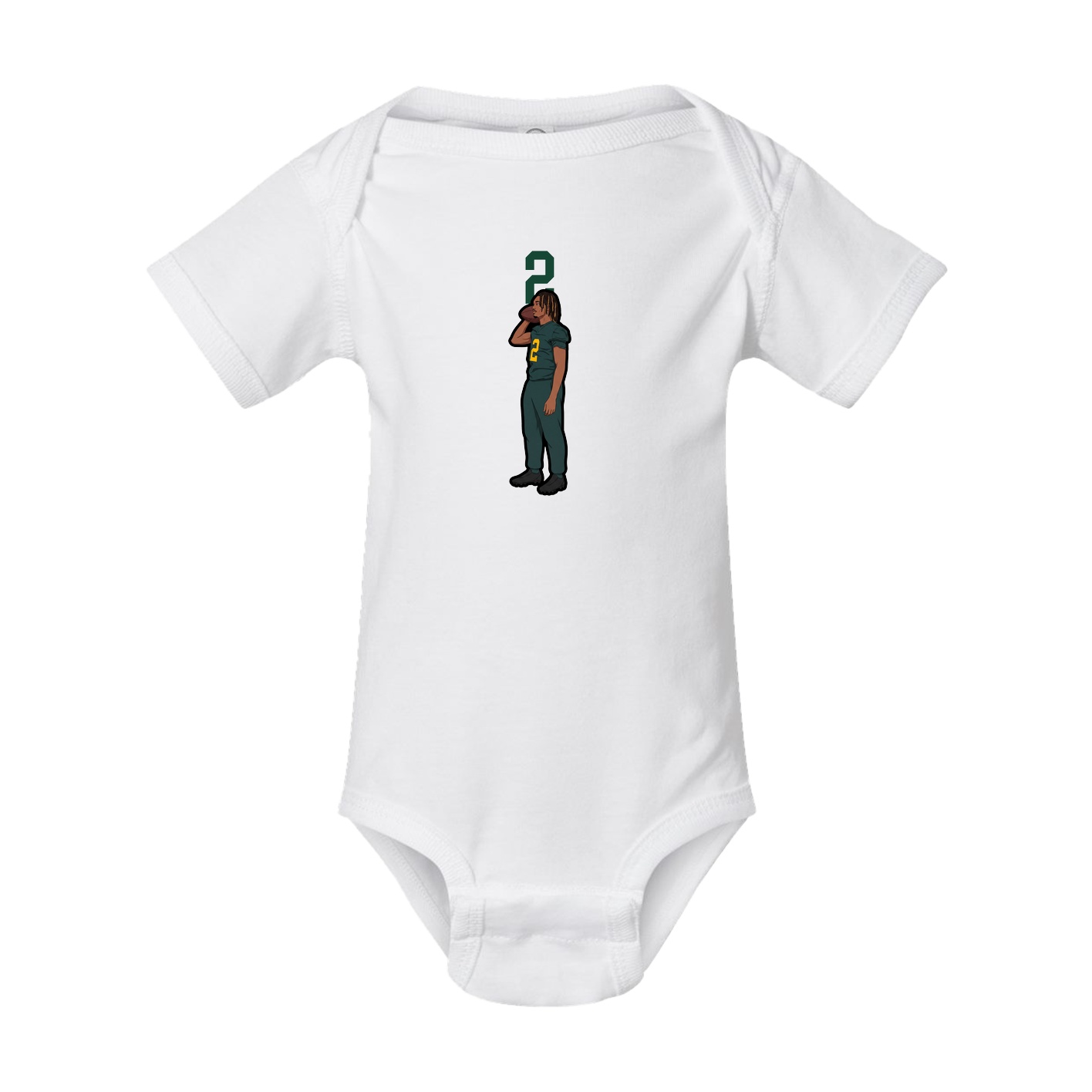 Baby Onesie — Number Top in White