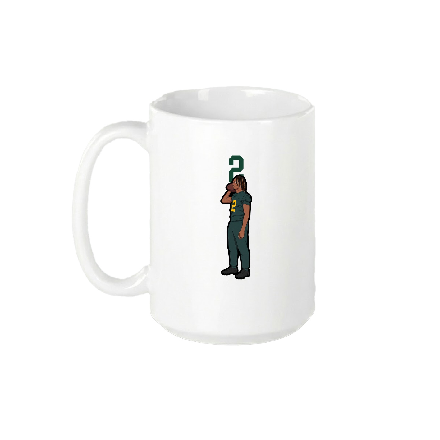 15oz Coffee Mug — Number Top in White