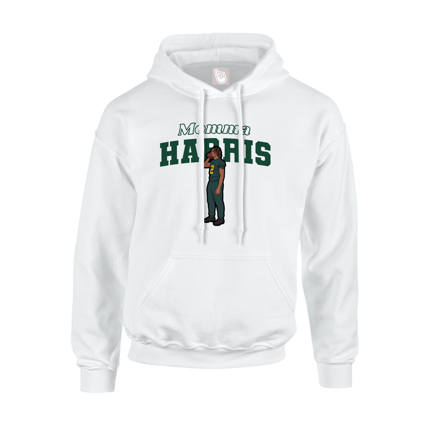 Hoodie — Mothers Day Block in White