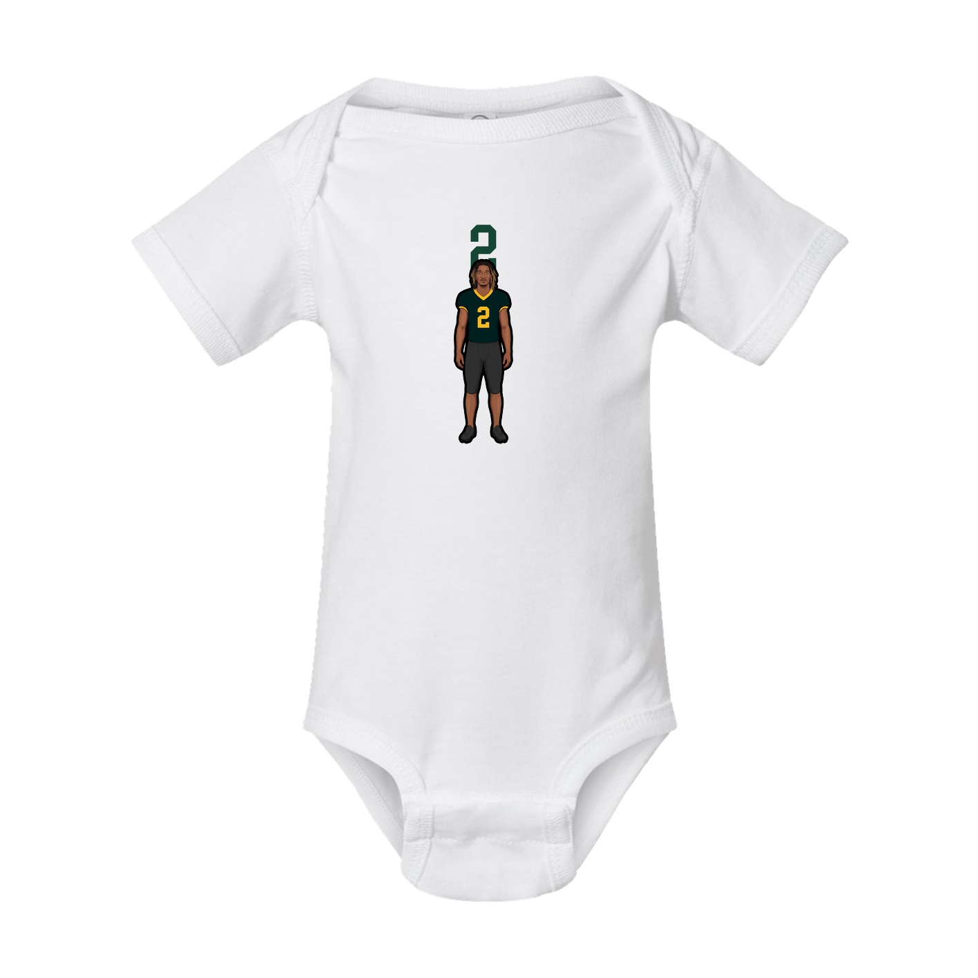 Baby Onesie — Number Top in White