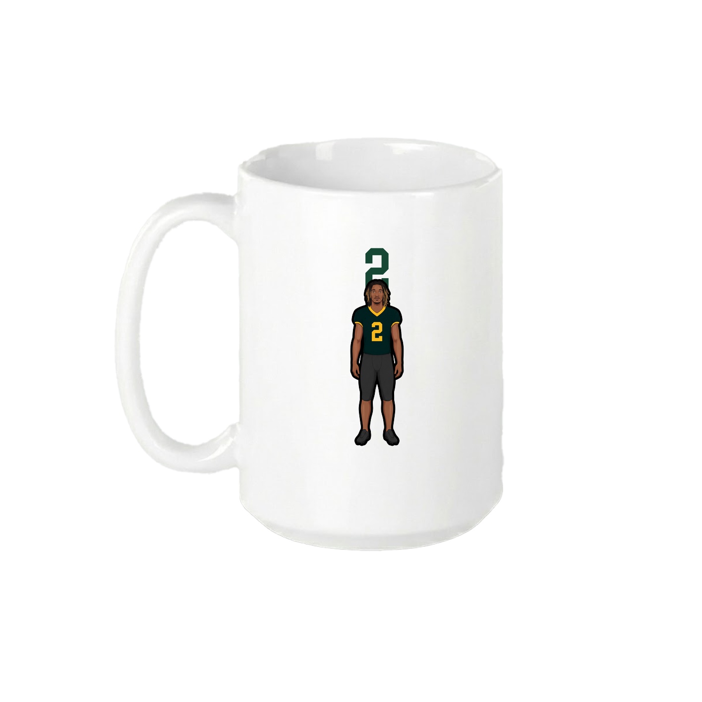 15oz Coffee Mug — Number Top in White