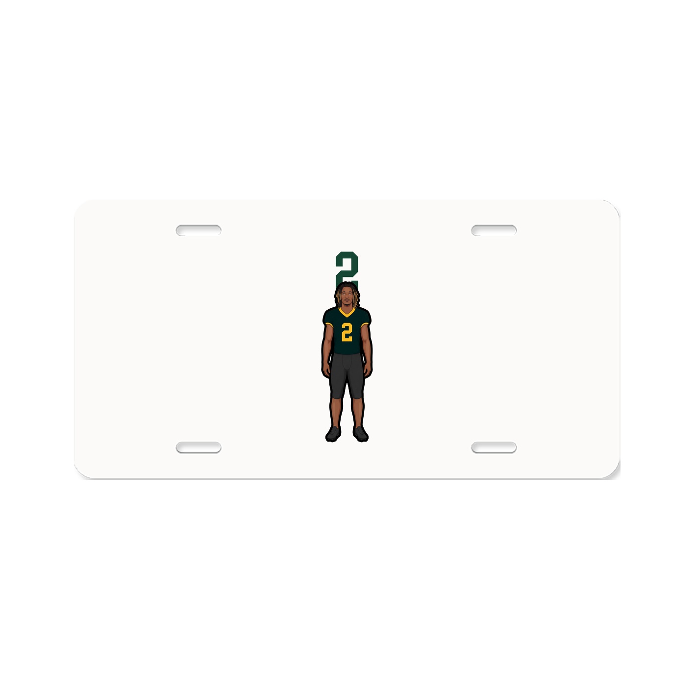 License Plate — Number Top in Classic