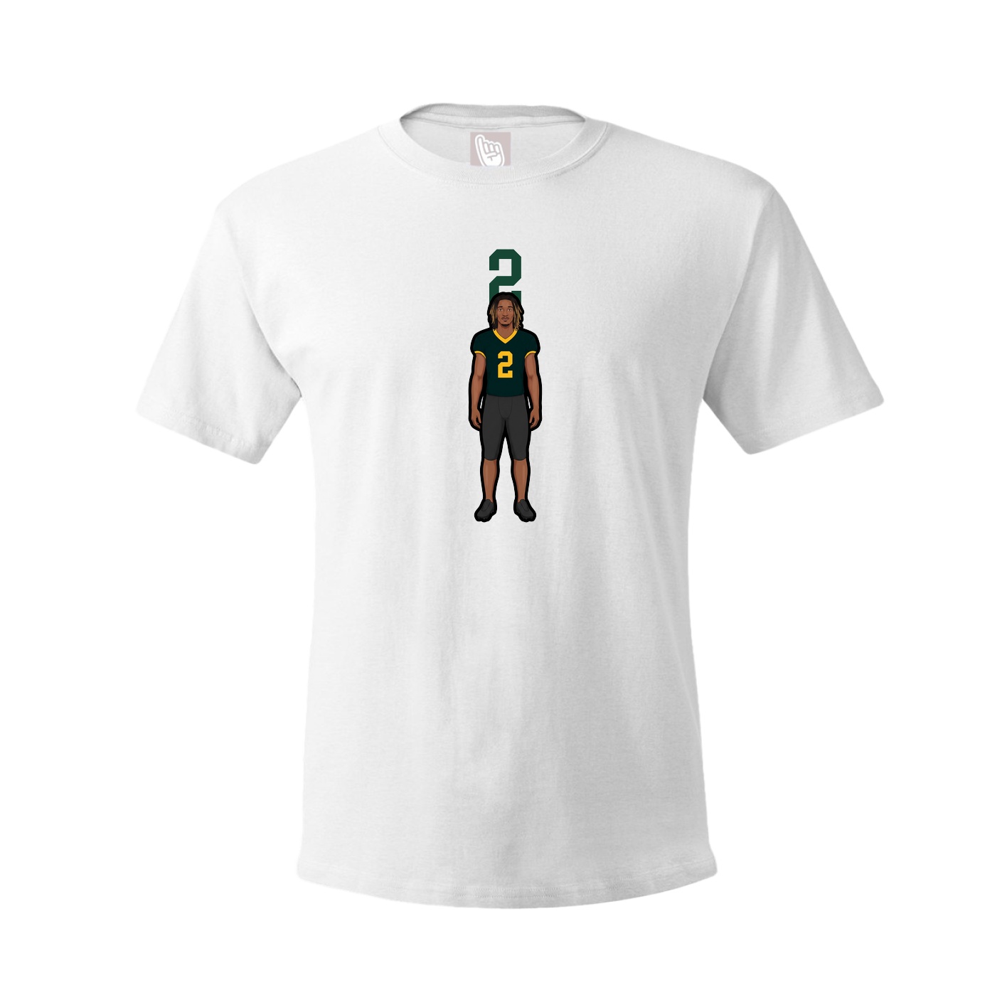 Youth Tee — Number Top in White