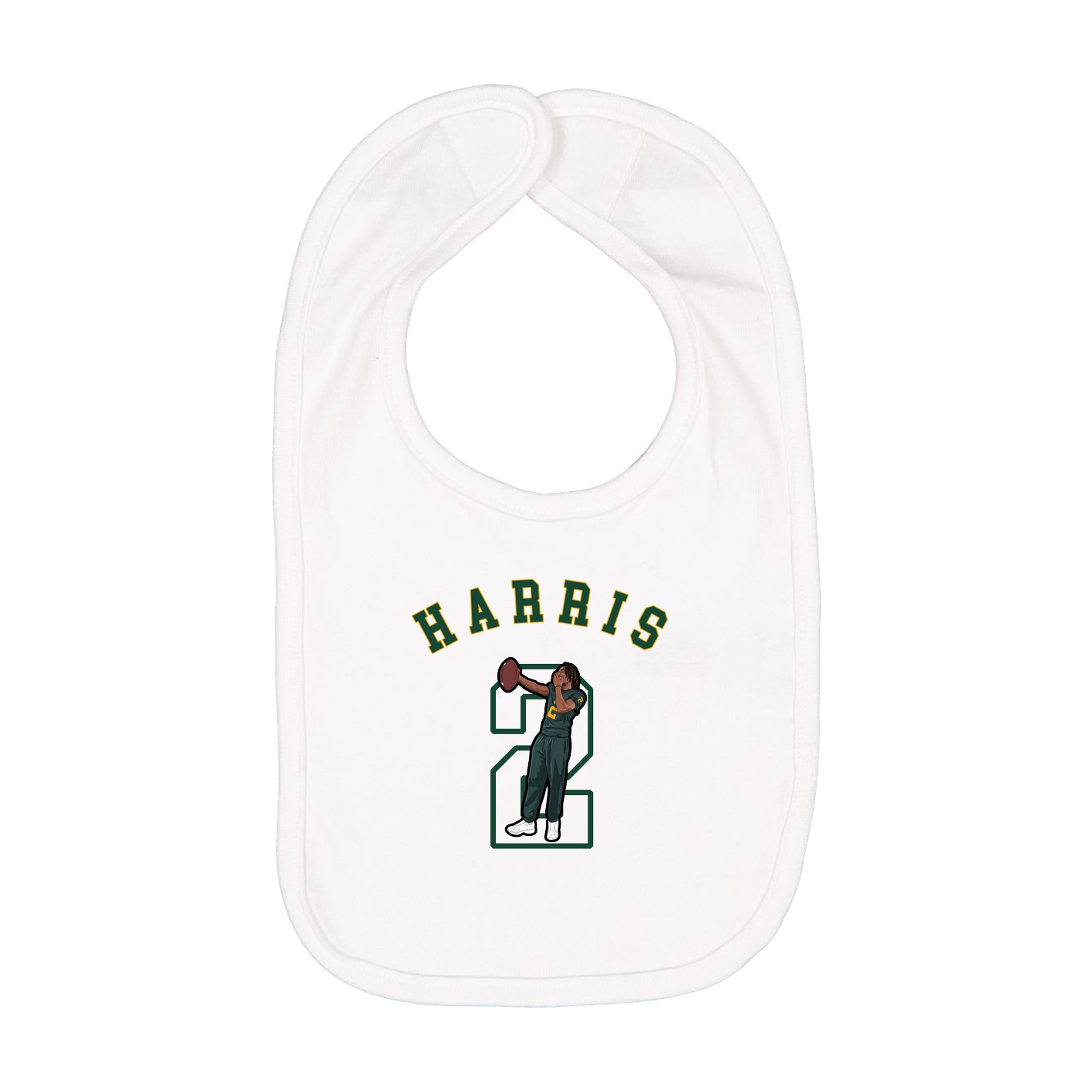 Infant Bib — Shirsey Arch in White