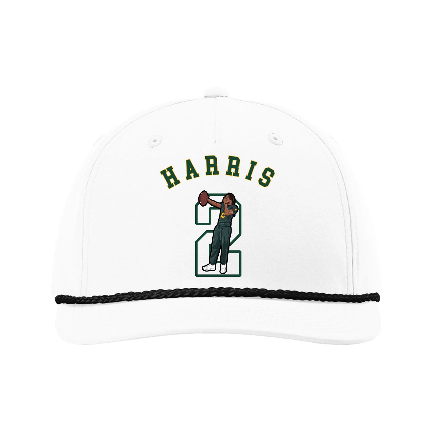 Five-Panel Classic Rope Cap — Shirsey Arch in White