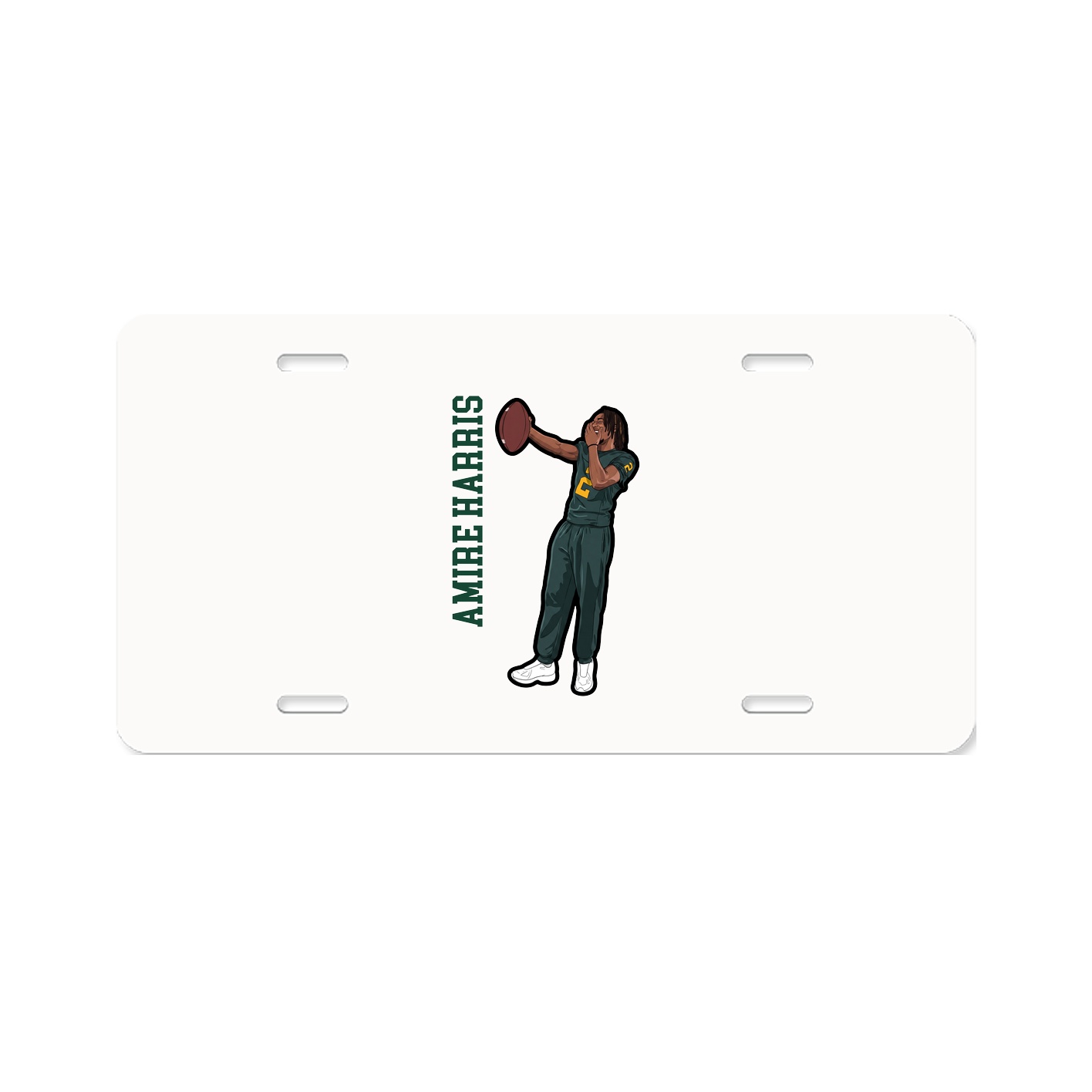 License Plate — Name Vertical in Classic