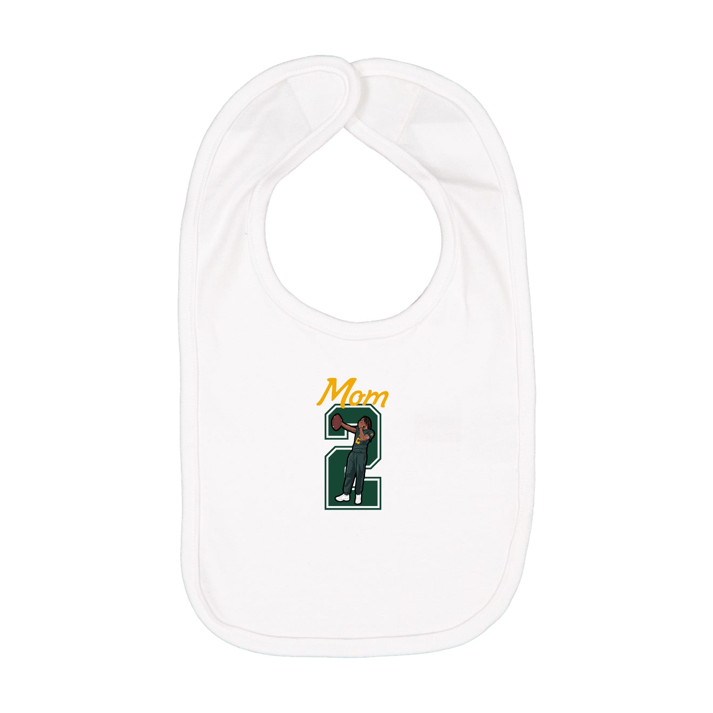 Infant Bib — Mothers Day Shirsey in White