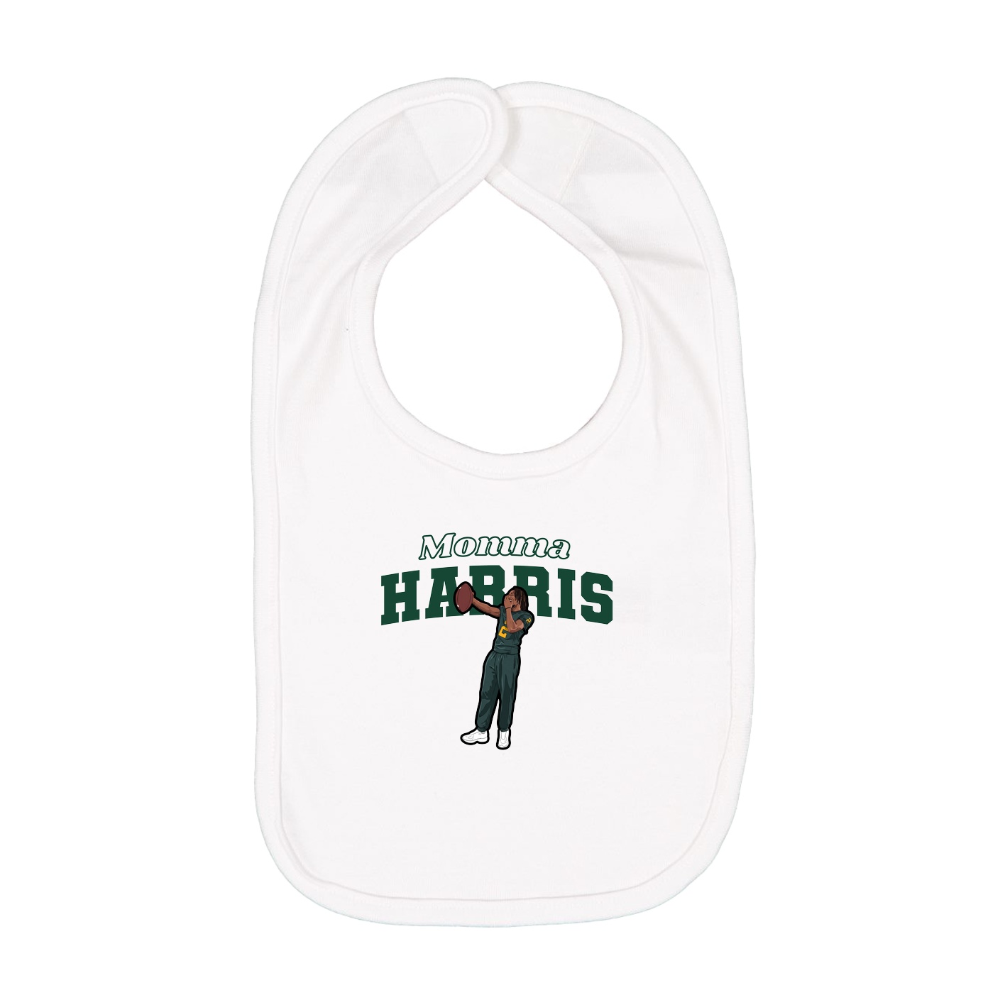 Infant Bib — Mothers Day Block in White