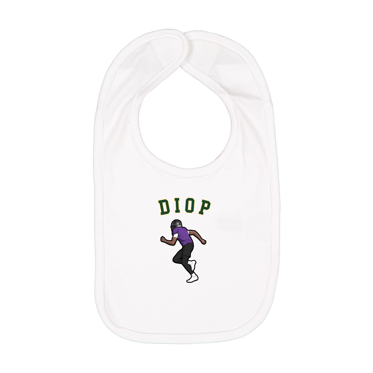Infant Bib — Shirsey Arch in White