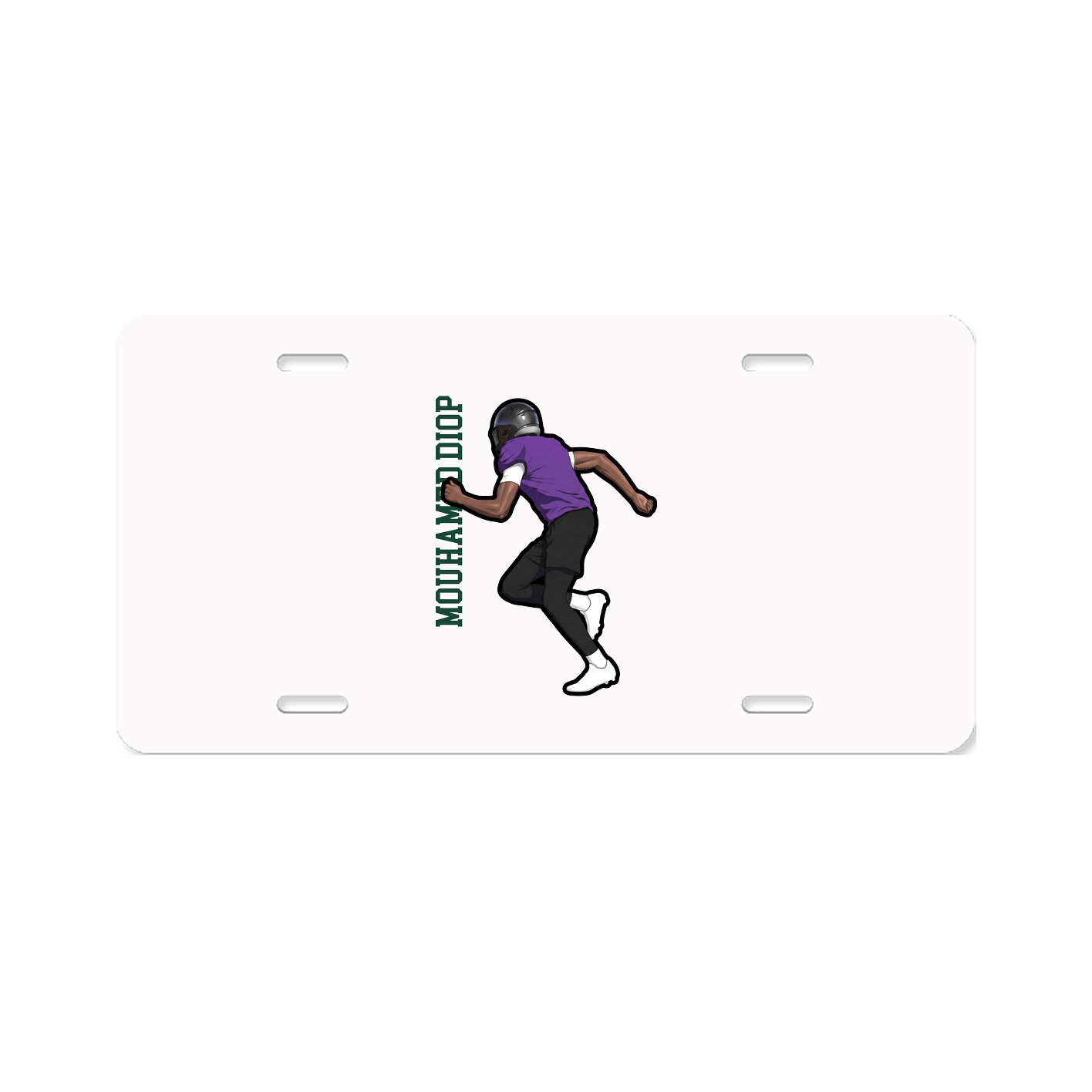 License Plate — Name Vertical in Classic