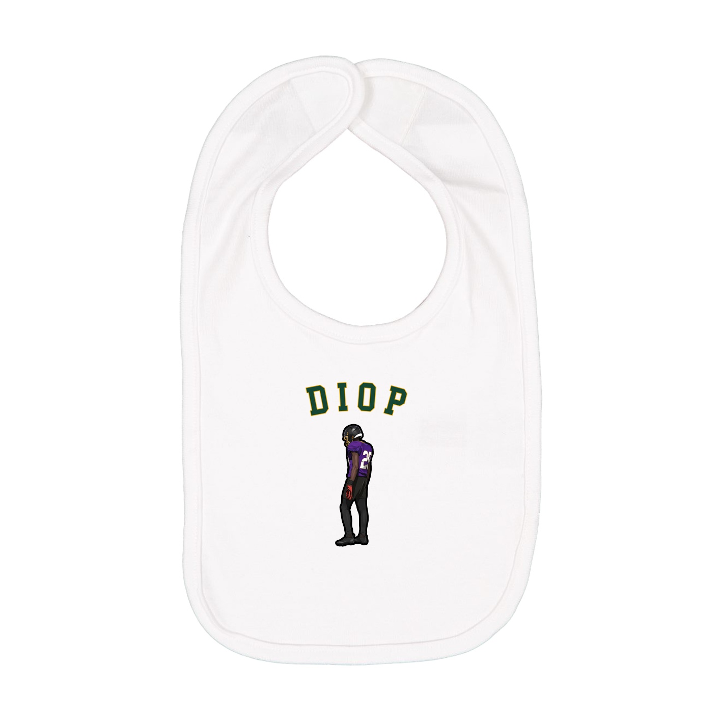 Infant Bib — Shirsey Arch in White