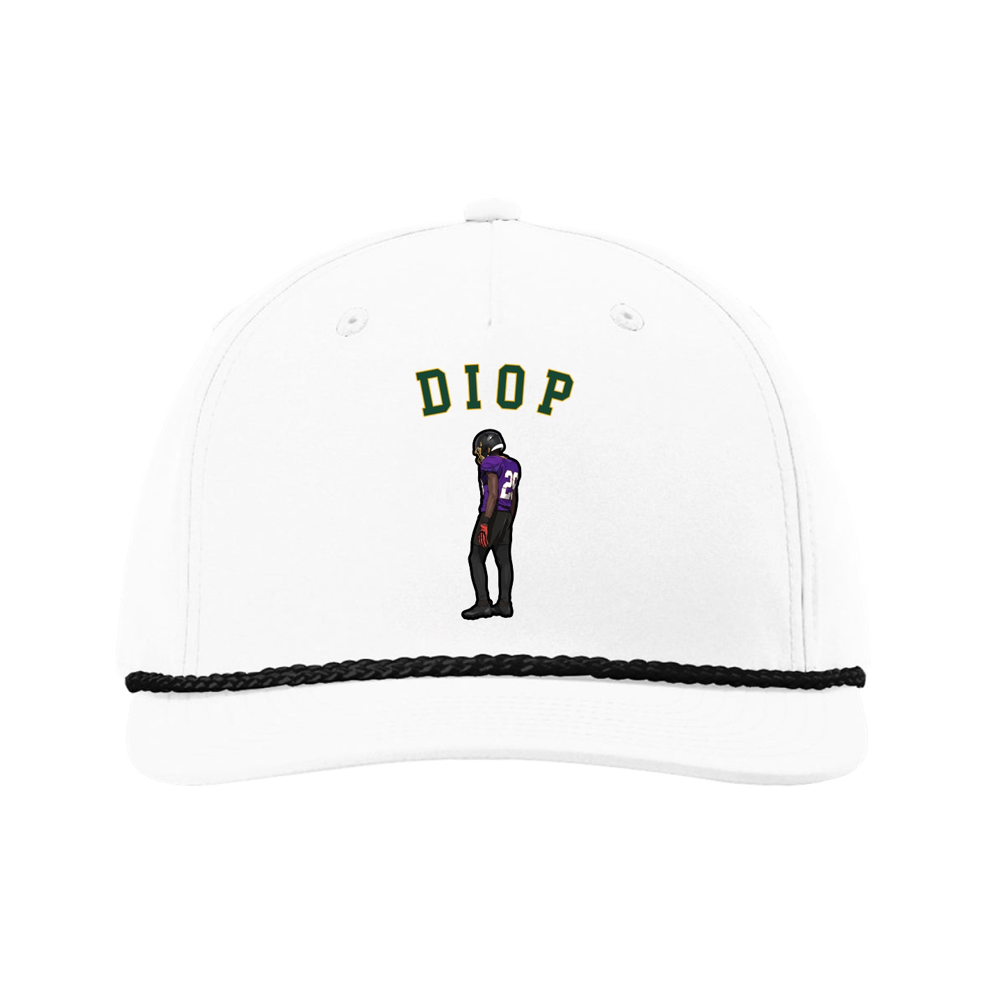 Five-Panel Classic Rope Cap — Shirsey Arch in White
