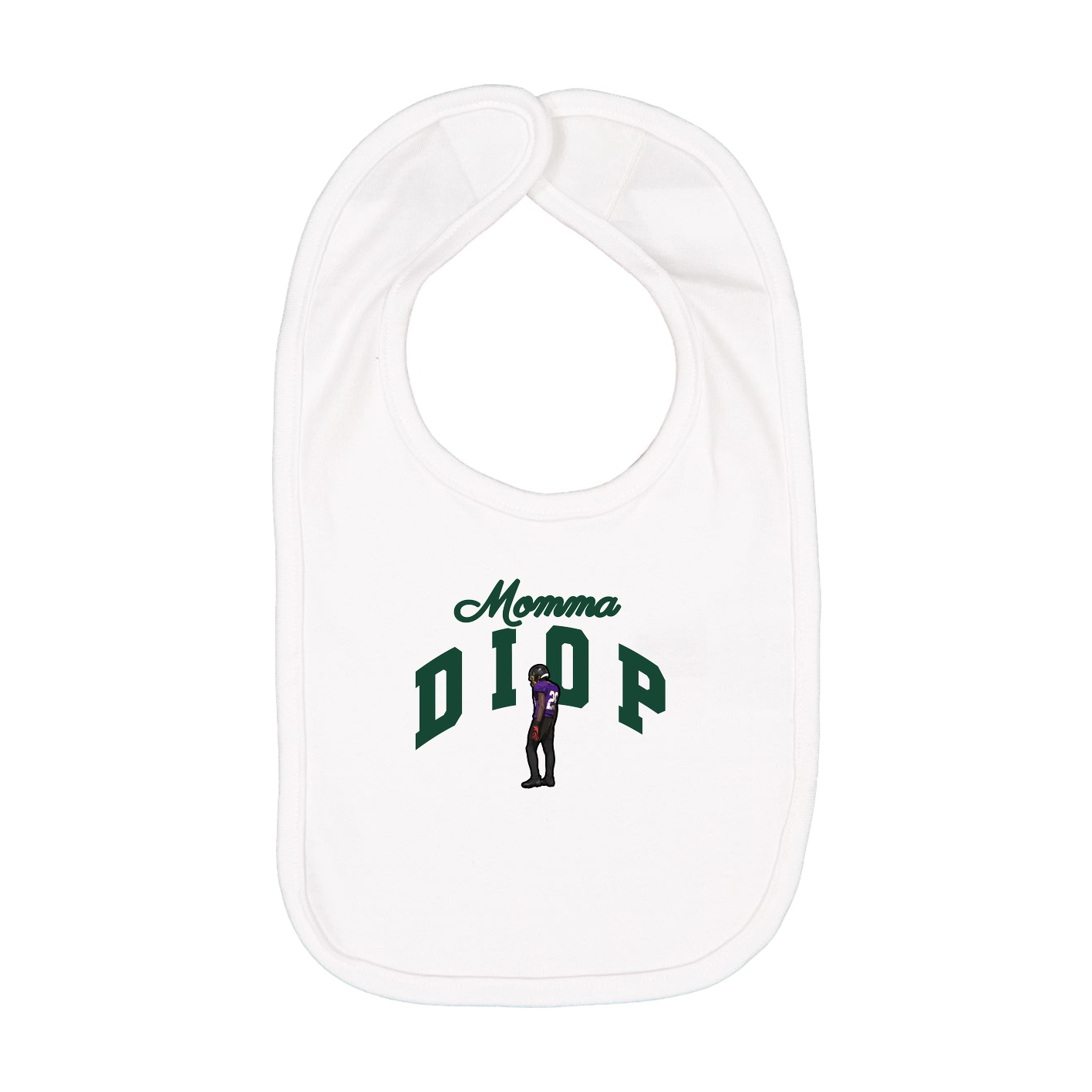 Infant Bib — Mothers Day Arch in White