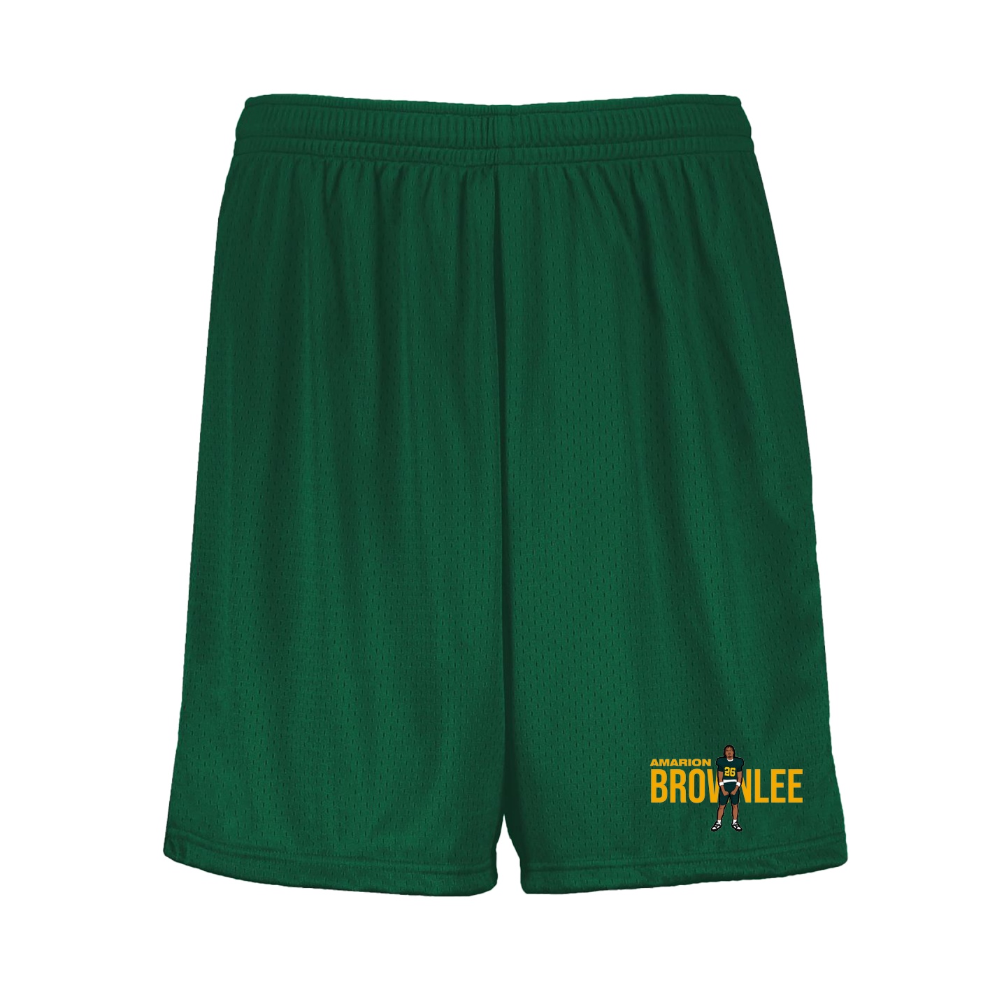 Shorts — Player Name in Green