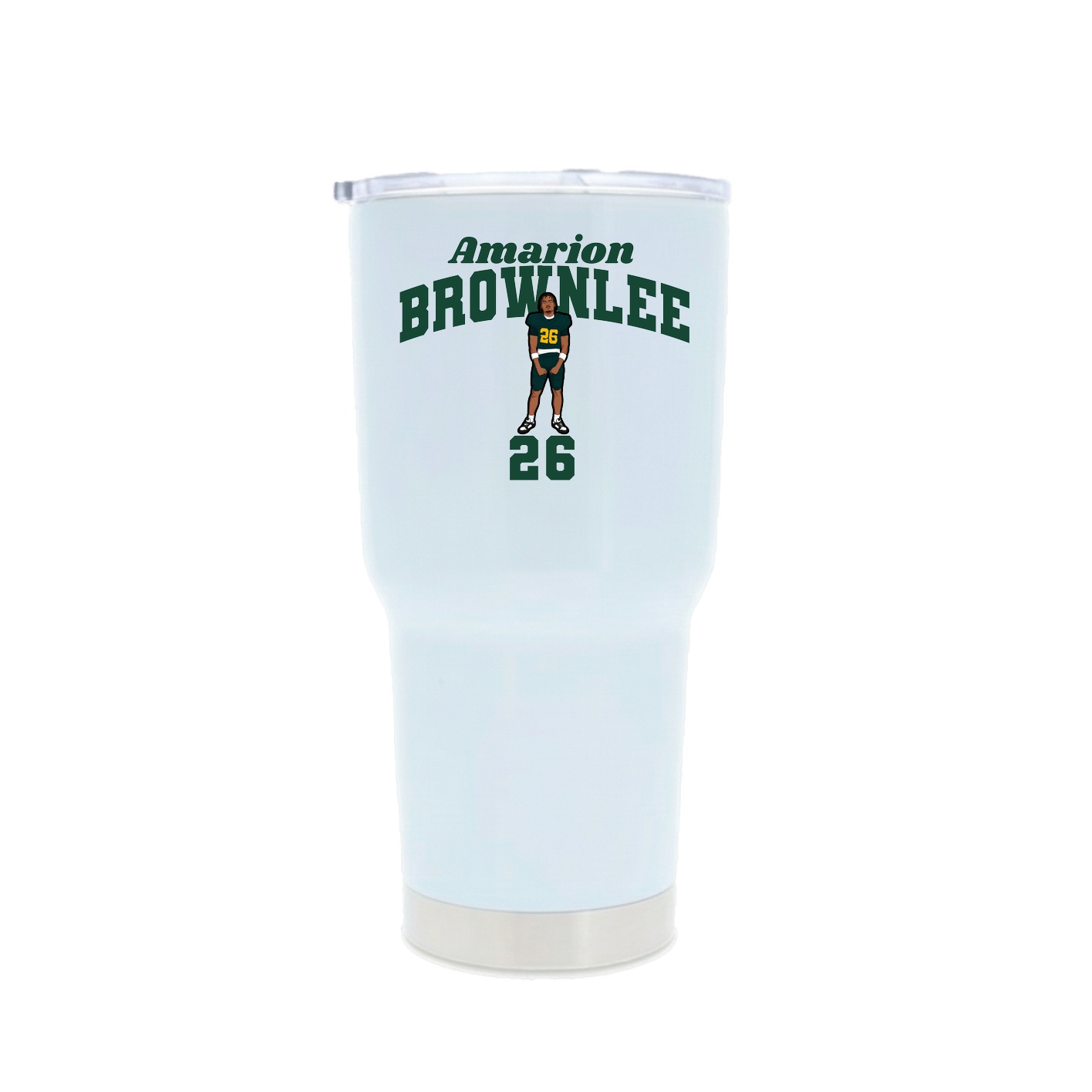 30oz Stainless Steel Tumbler — Signature Arch in White