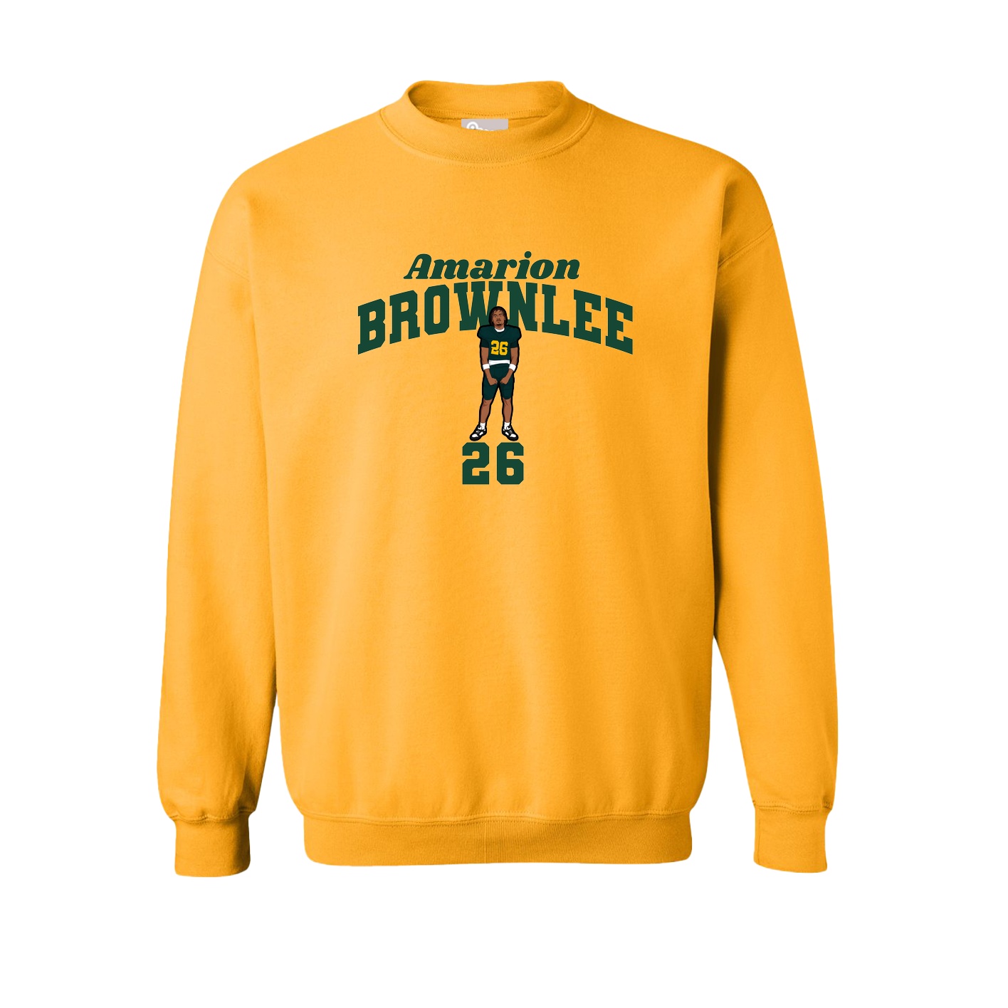 Fleece Crew — Signature Arch in Gold