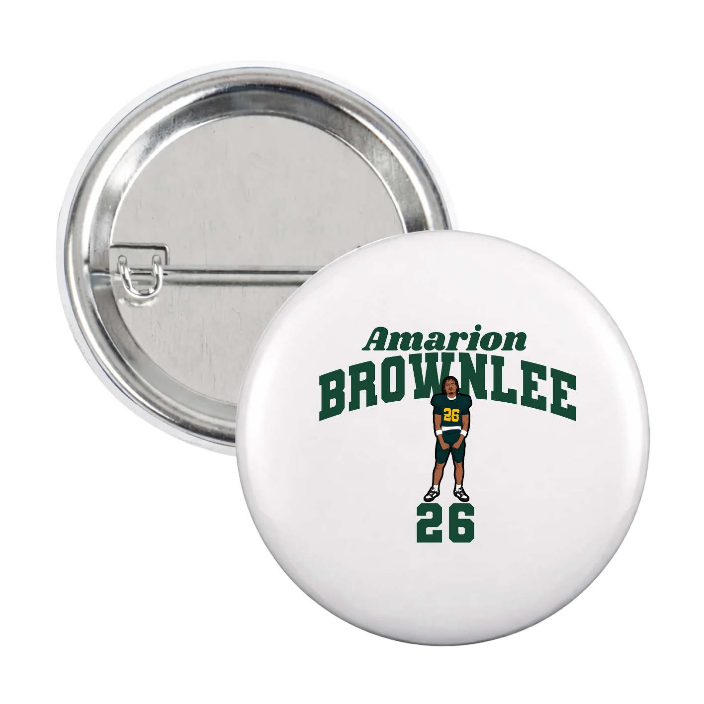 Game Day Button — Signature Arch in White