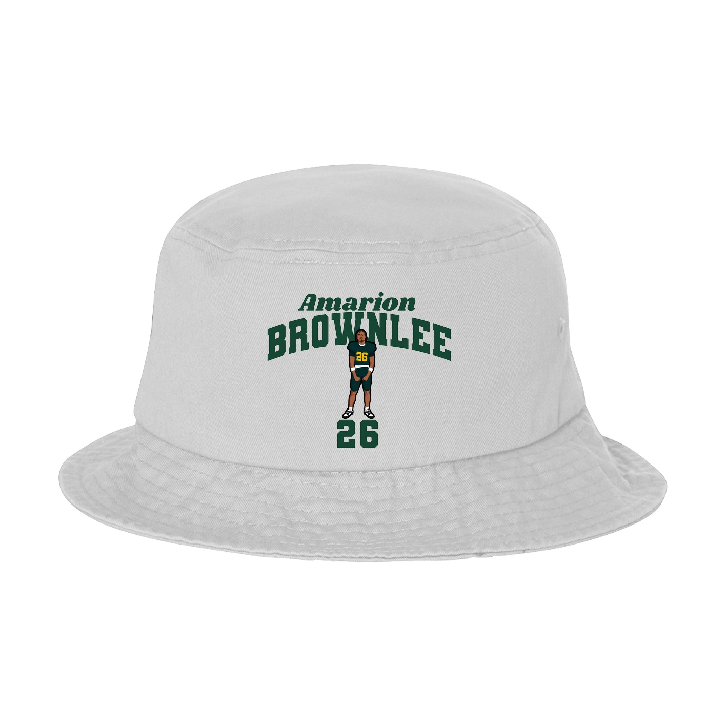 Bucket Cap — Signature Arch in White