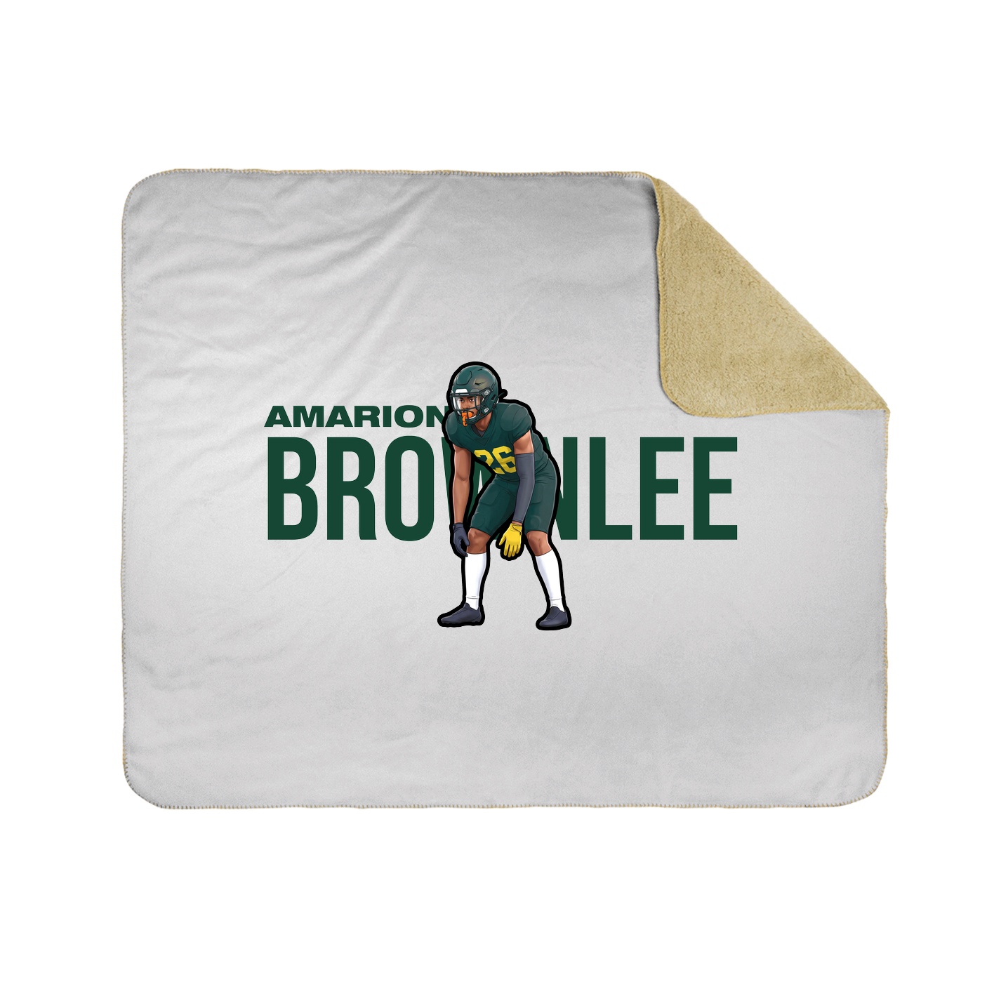 Throw Blanket — Player Name in White