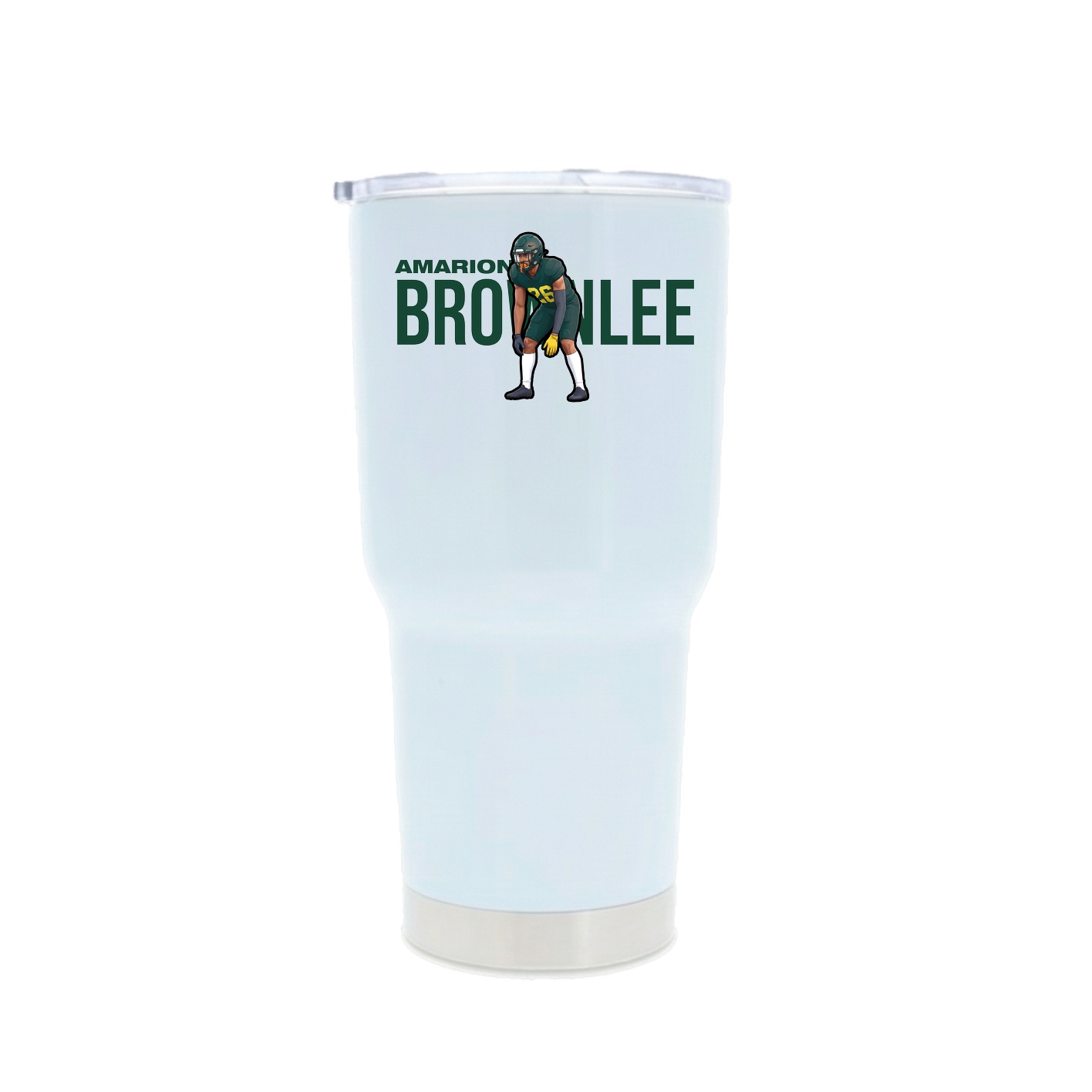30oz Stainless Steel Tumbler — Player Name in White