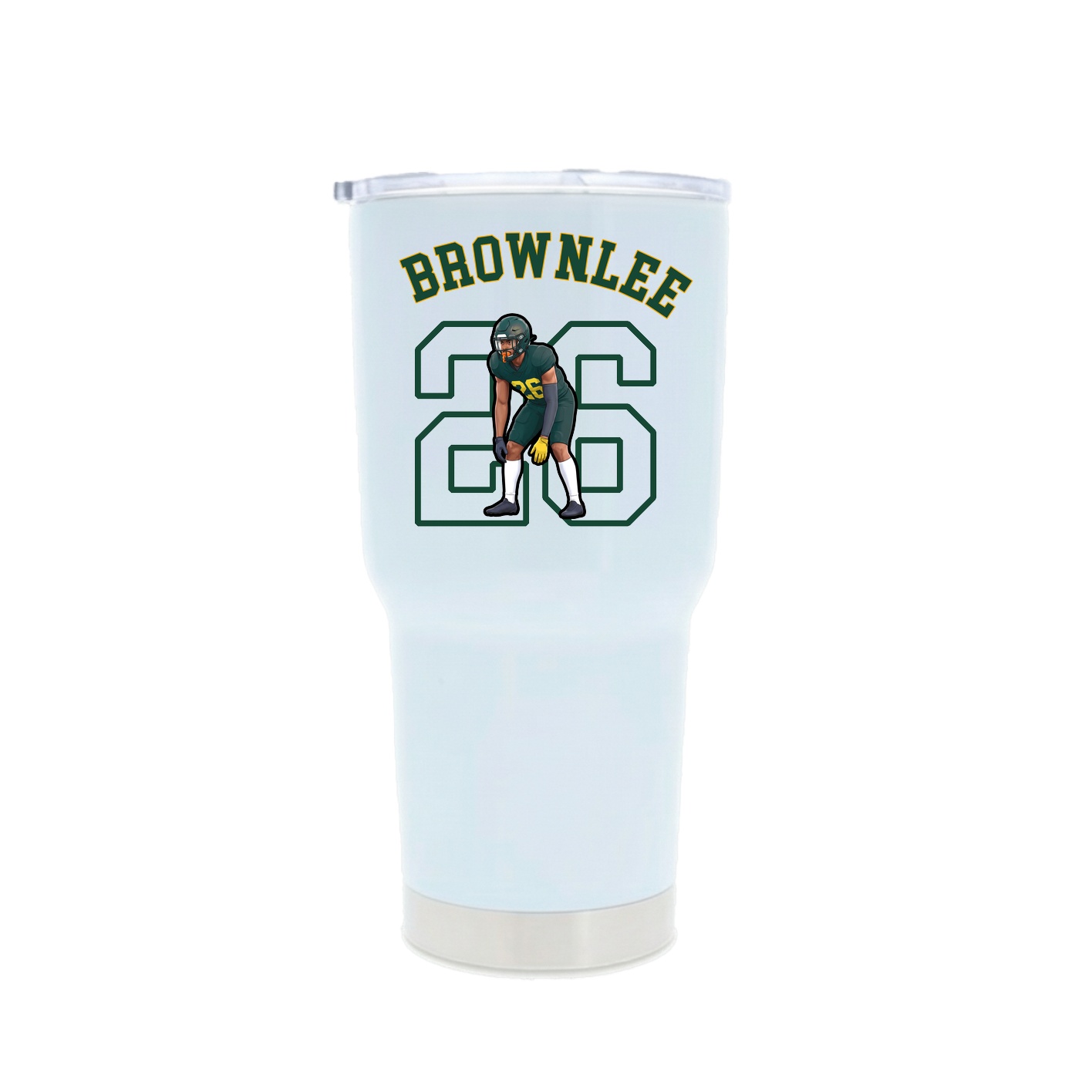 30oz Stainless Steel Tumbler — Shirsey Arch in White