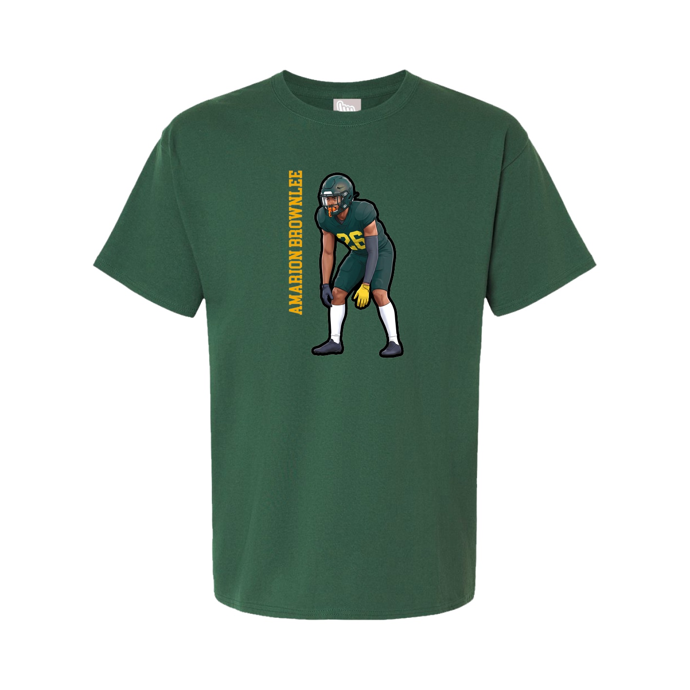 Youth Tee — Name Vertical in Green