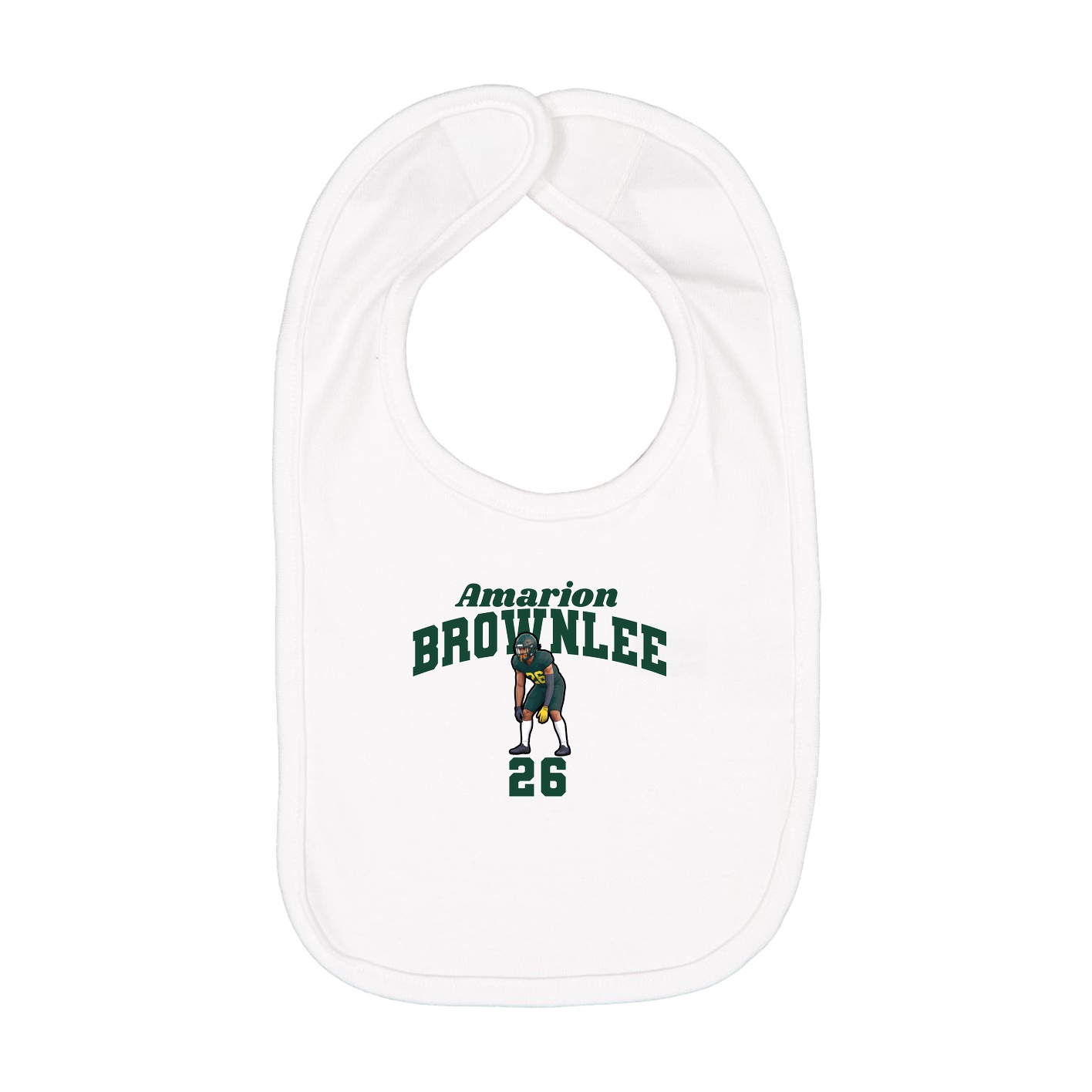 Infant Bib — Signature Arch in White