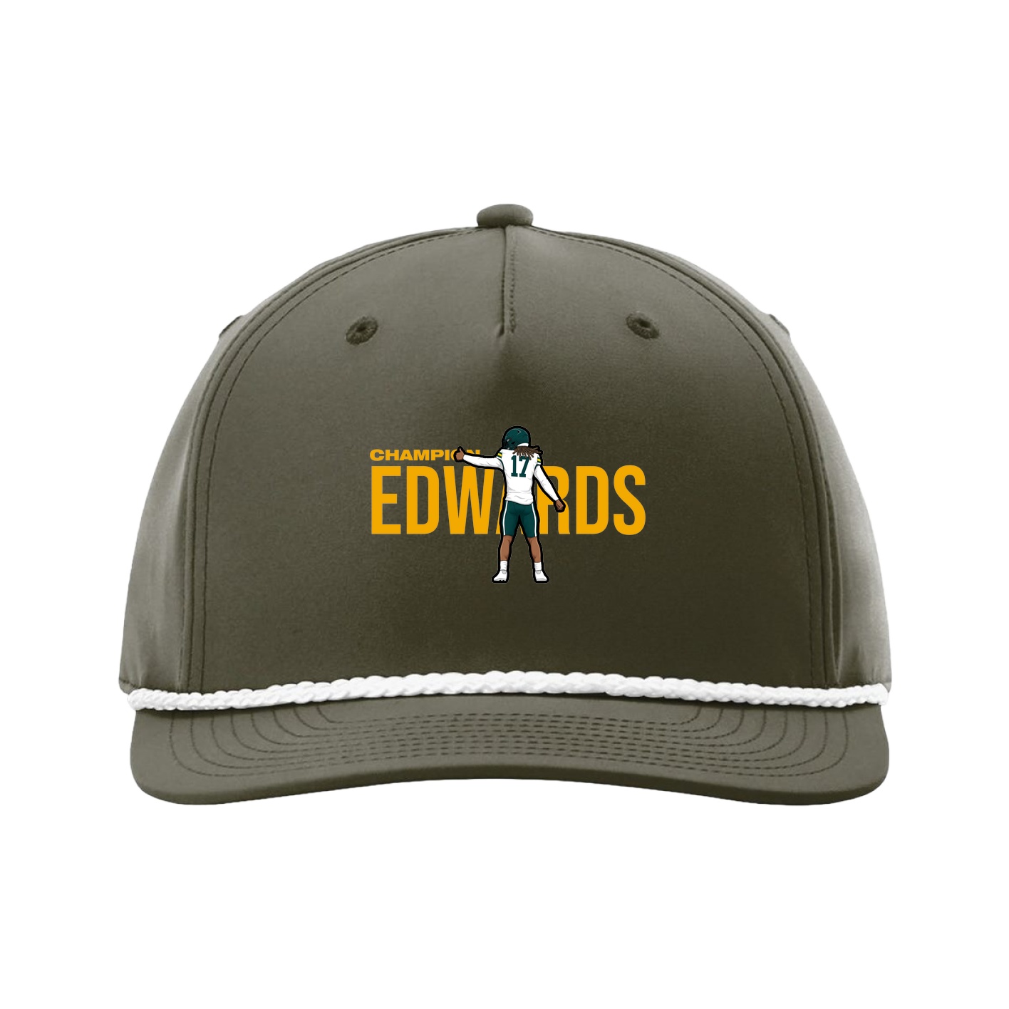 Five-Panel Classic Rope Cap — Player Name in Green
