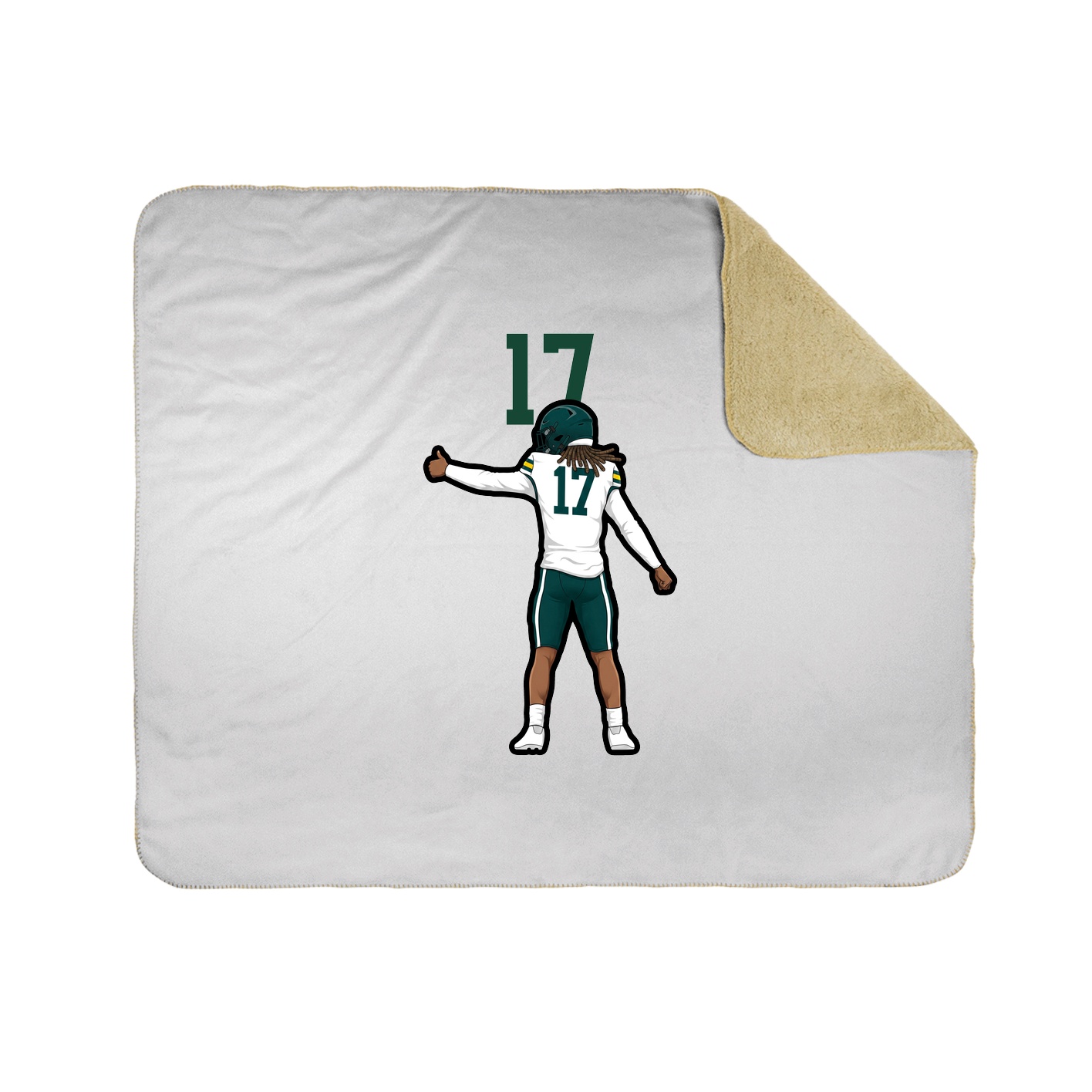Throw Blanket — Number Top in White