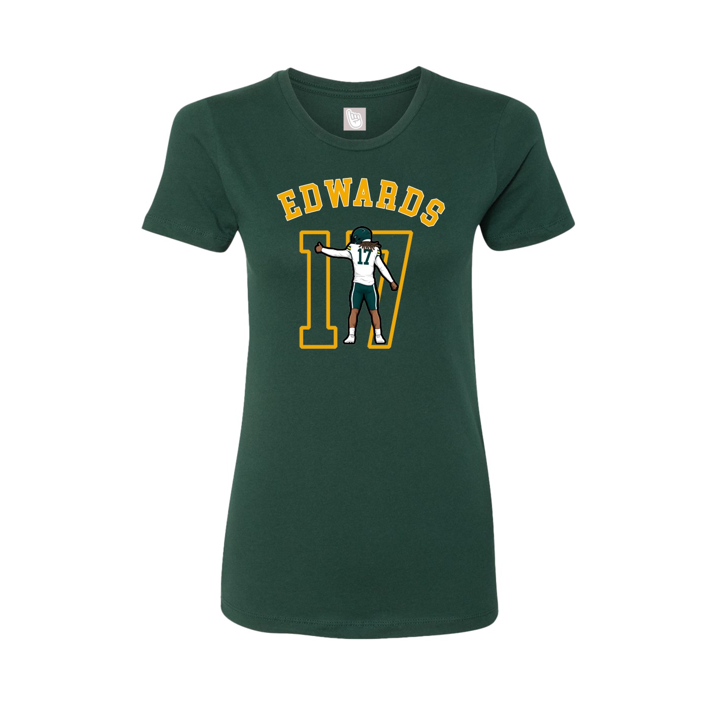 Fitted Women's Tee — Shirsey Arch in Green