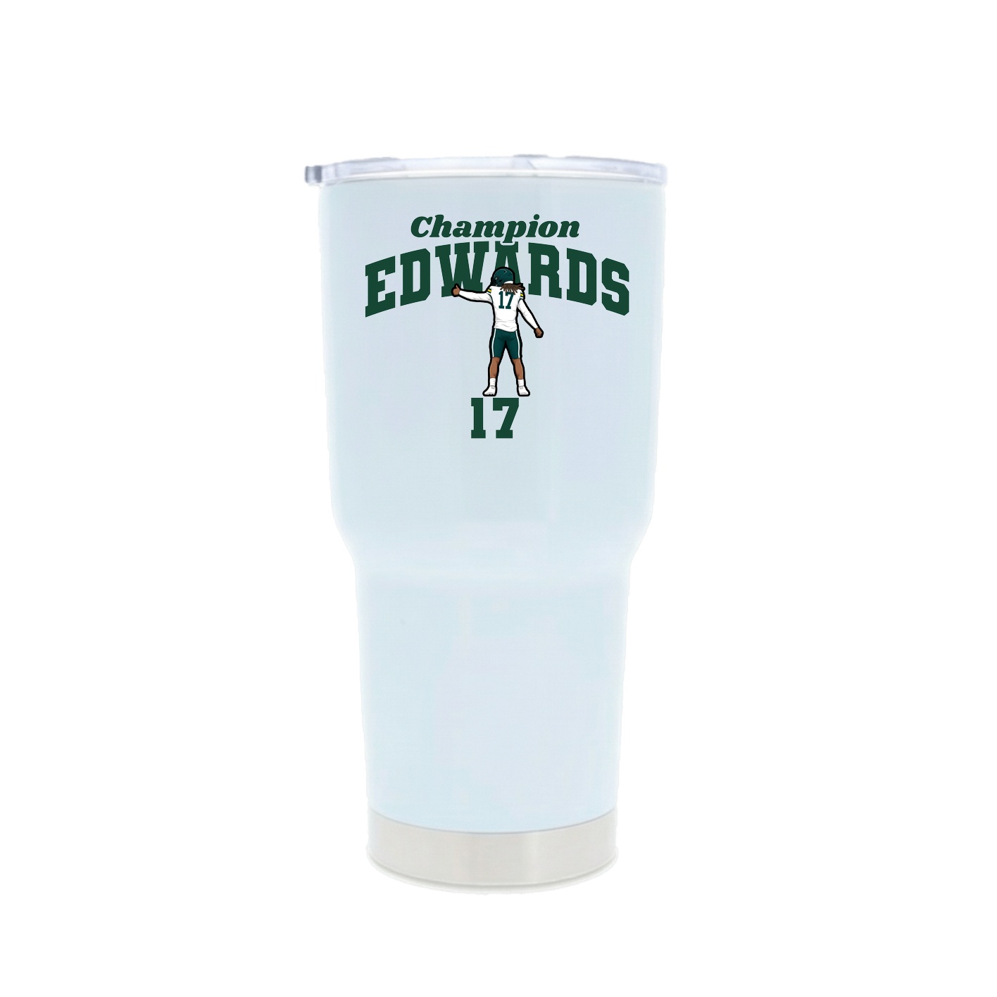 30oz Stainless Steel Tumbler — Signature Arch in White