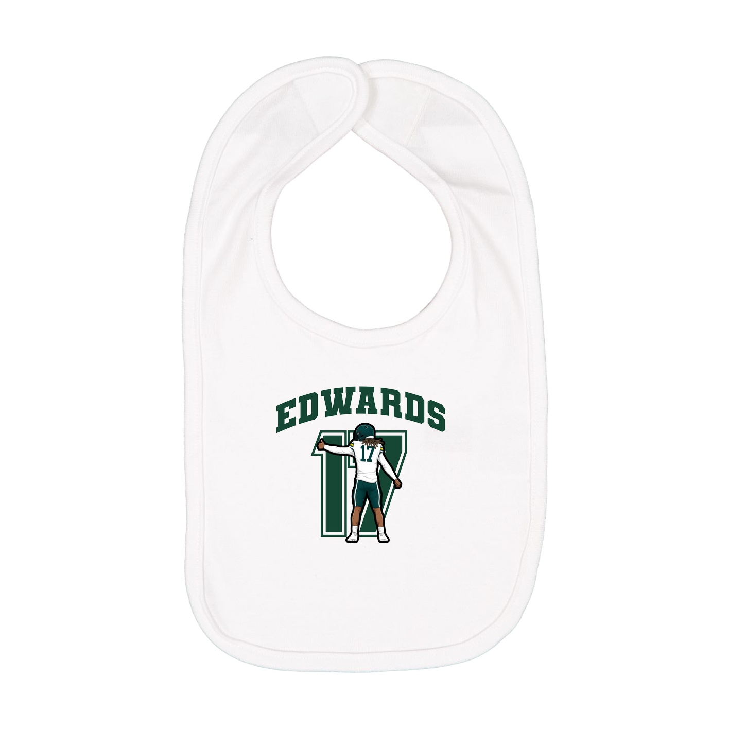Infant Bib — Number in White
