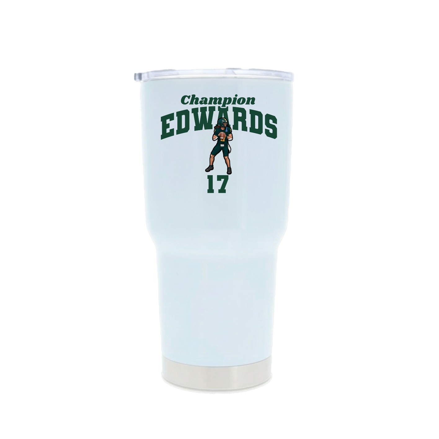30oz Stainless Steel Tumbler — Signature Arch in White