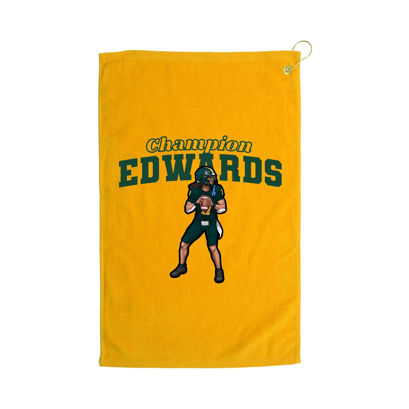 Golf Towel — Name Arch in Gold