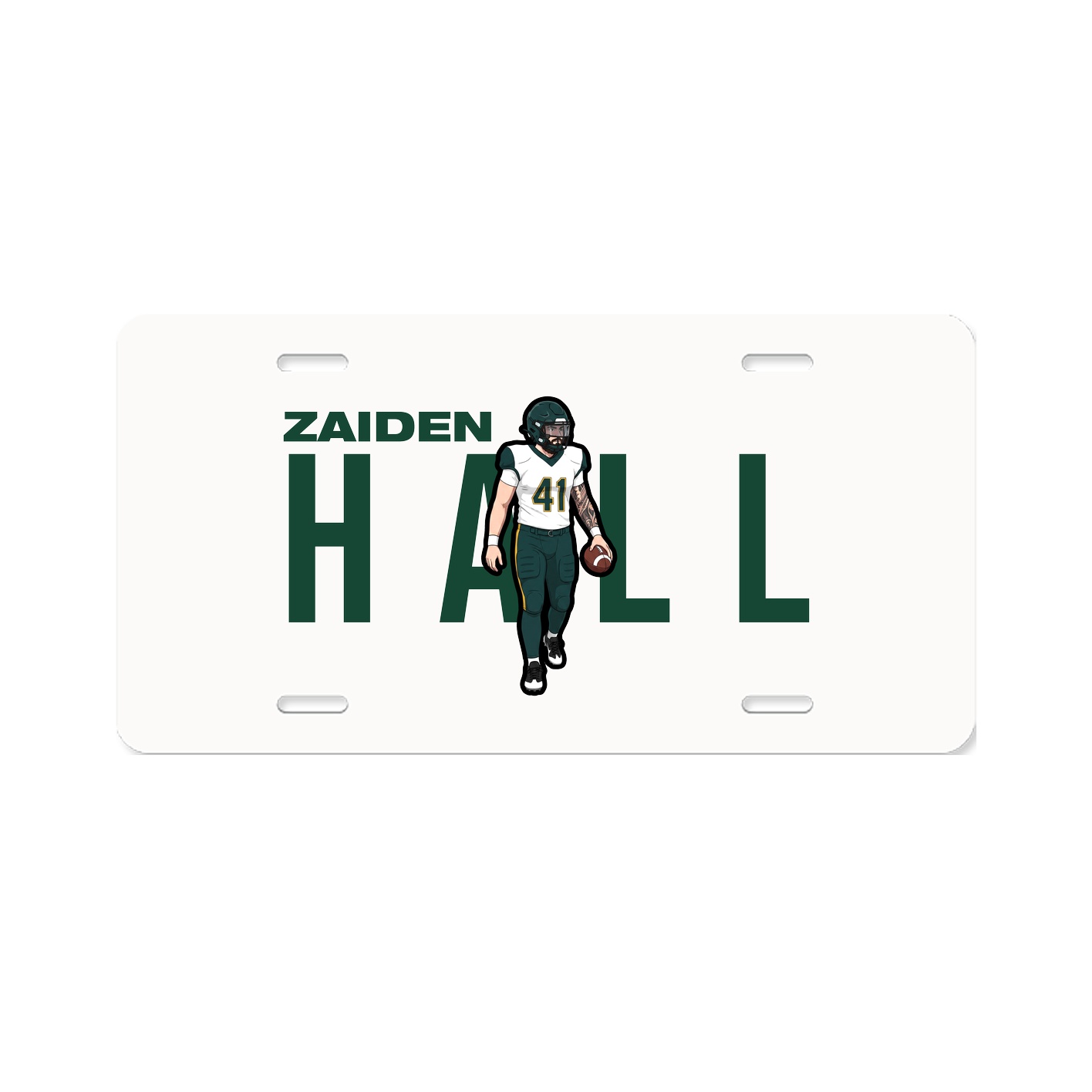 License Plate — Player Name in Classic