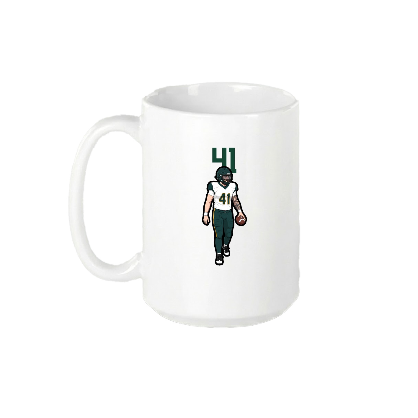 15oz Coffee Mug — Number Top in White