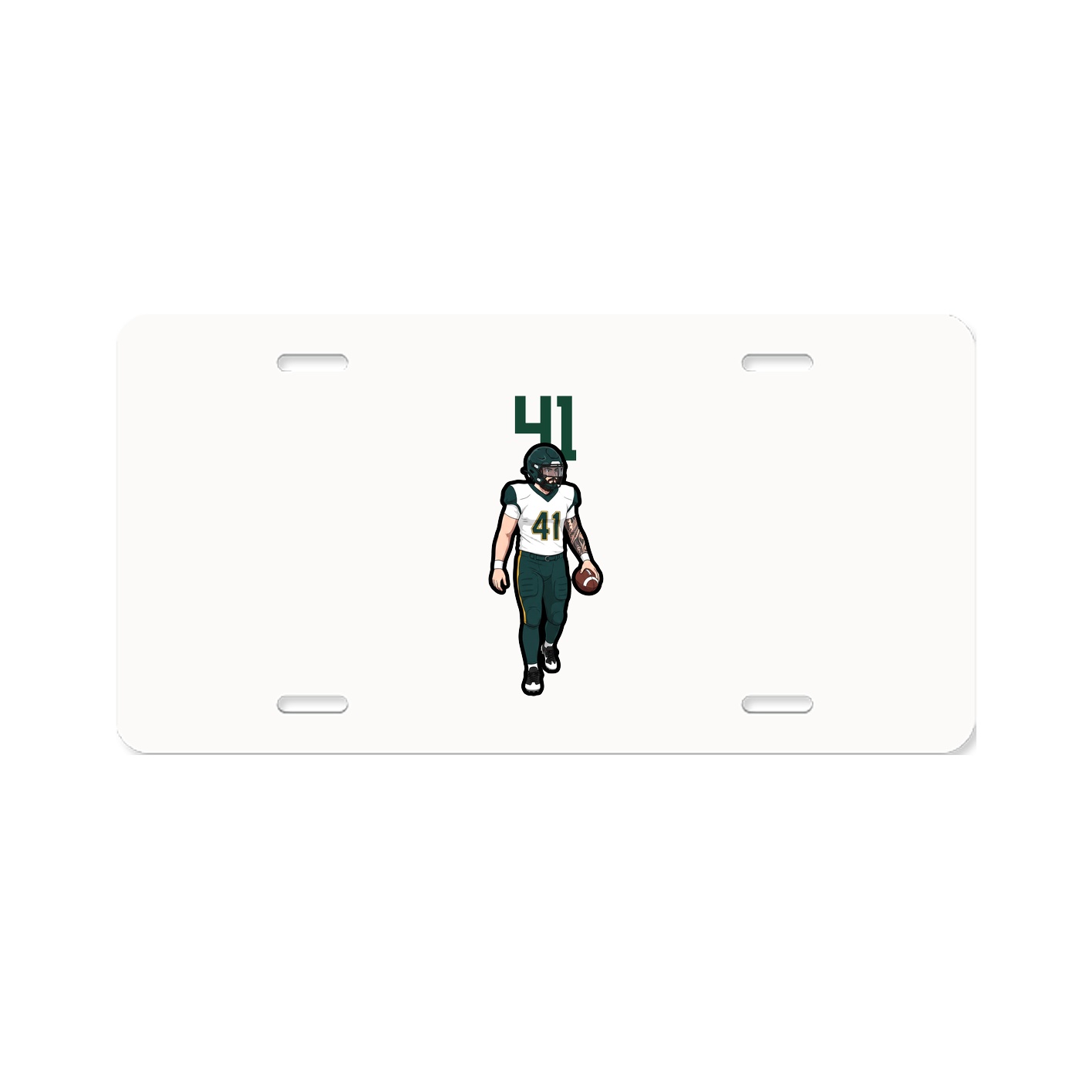 License Plate — Number Top in Classic