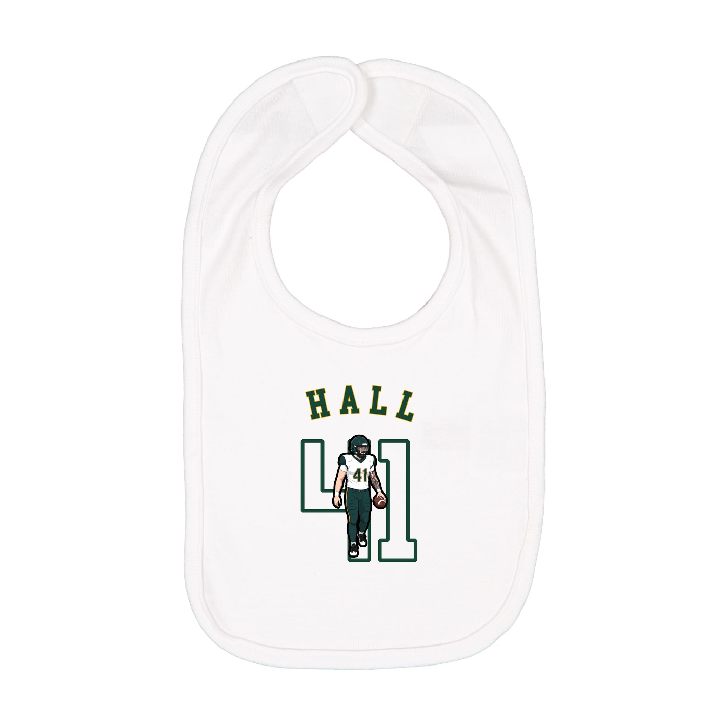 Infant Bib — Shirsey Arch in White