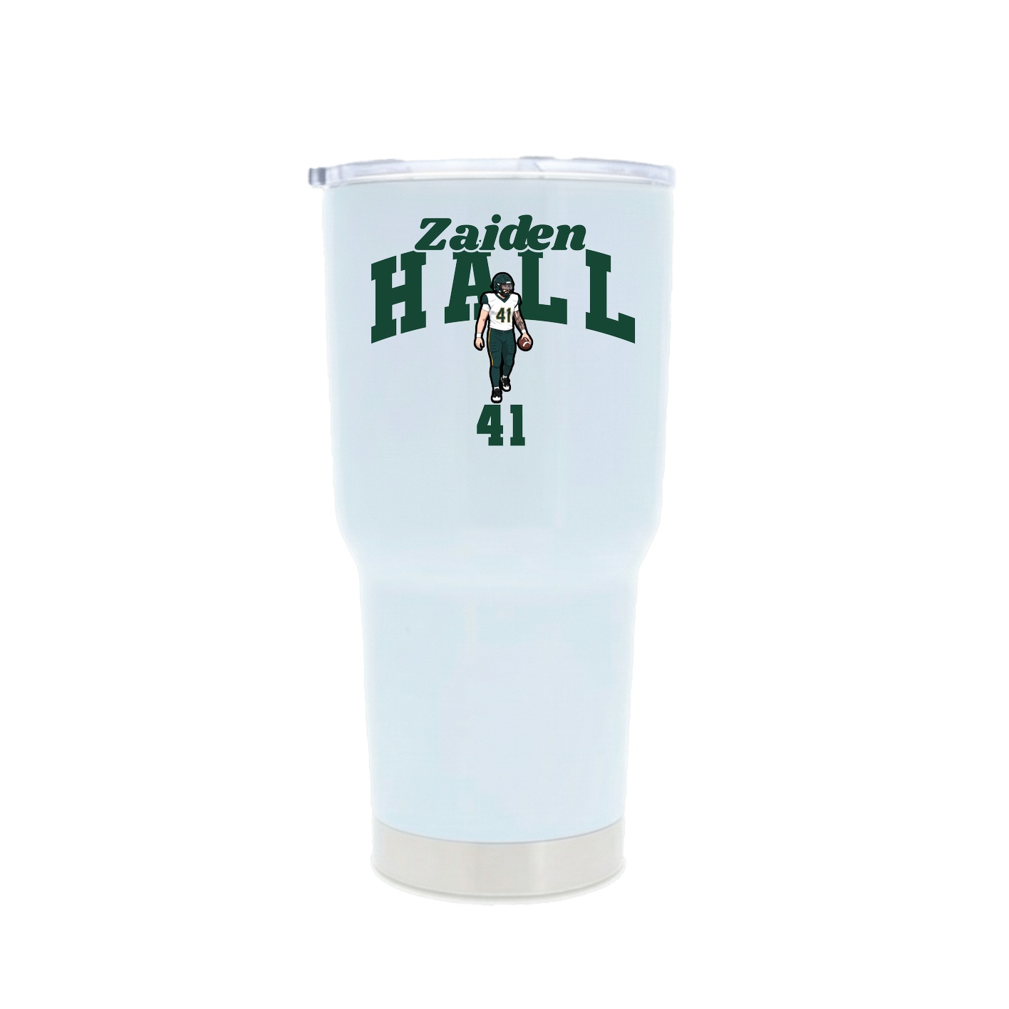 30oz Stainless Steel Tumbler — Signature Arch in White