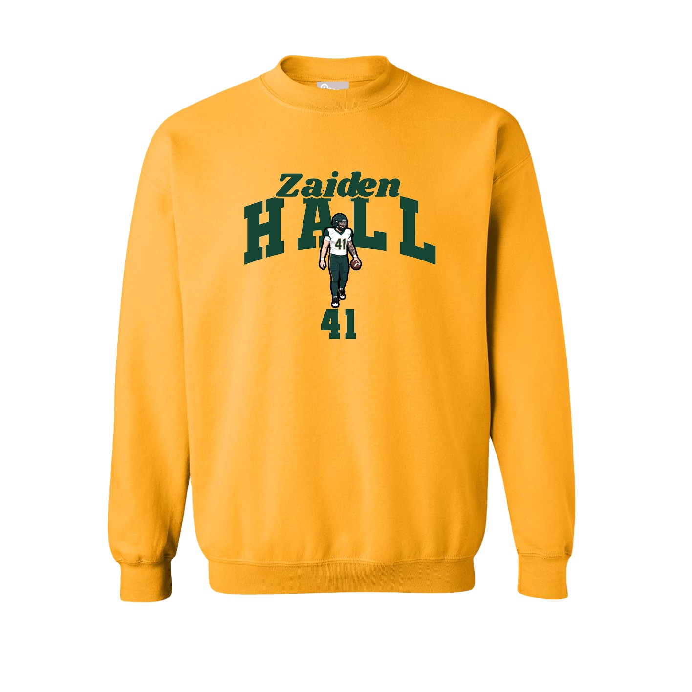 Fleece Crew — Signature Arch in Gold