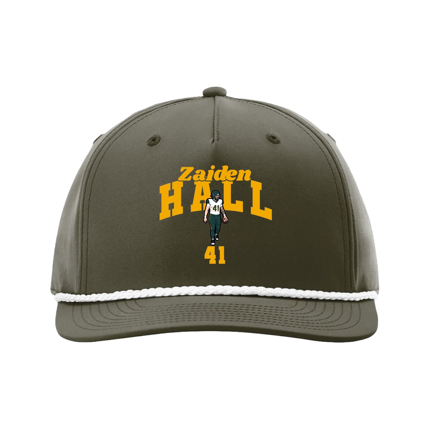 Five-Panel Classic Rope Cap — Signature Arch in Green