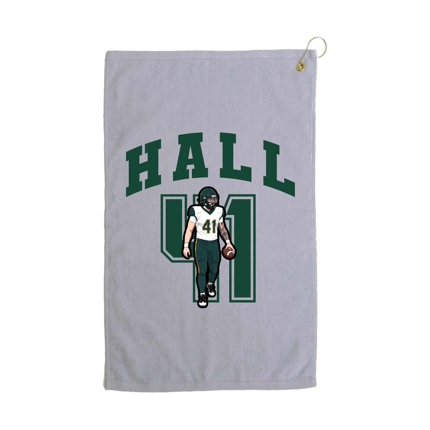 Golf Towel — Number in Grey