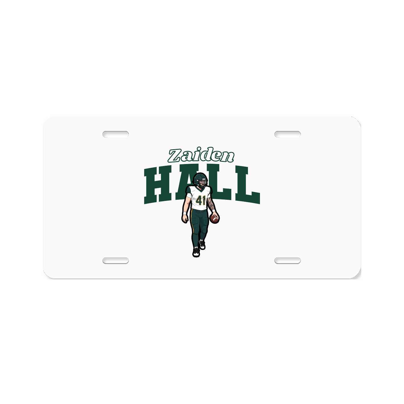 License Plate — Name Arch in Classic