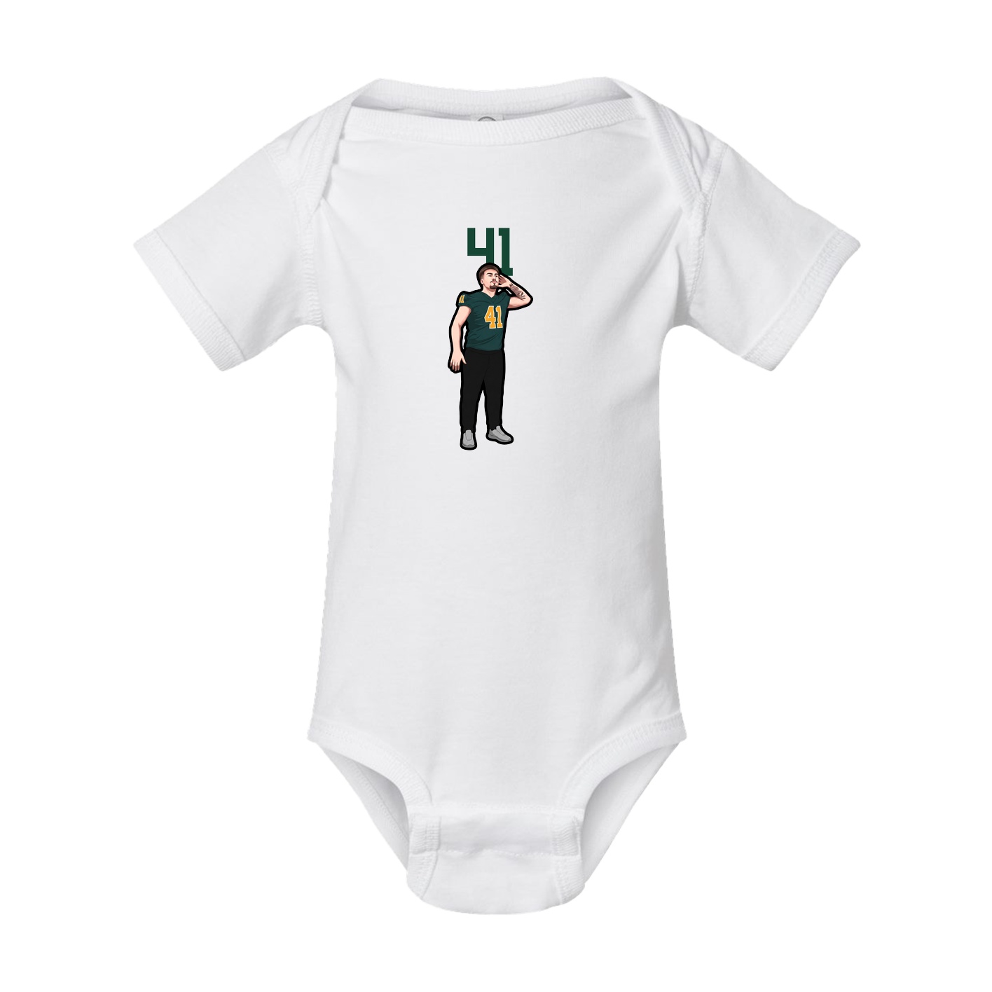 Baby Onesie — Number Top in White