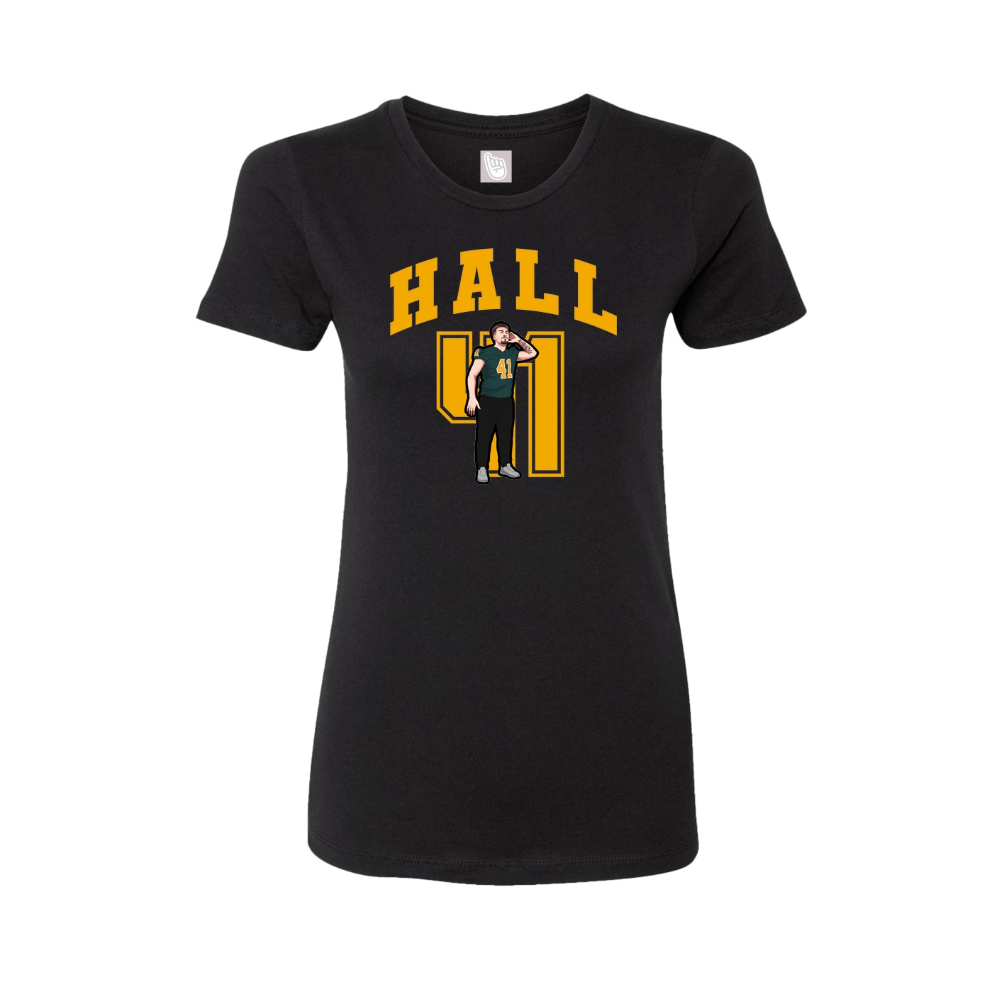 Womens Tee — Number in Black