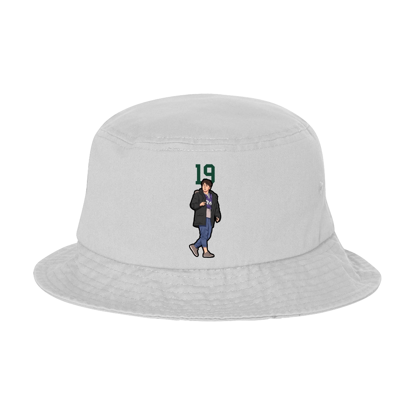 Bucket Cap — Number Top in White