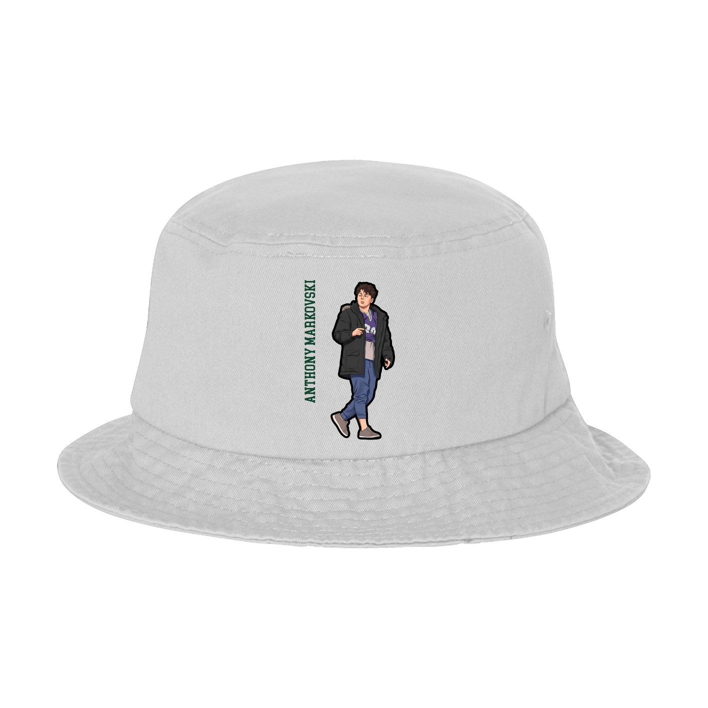 Bucket Cap — Name Vertical in White